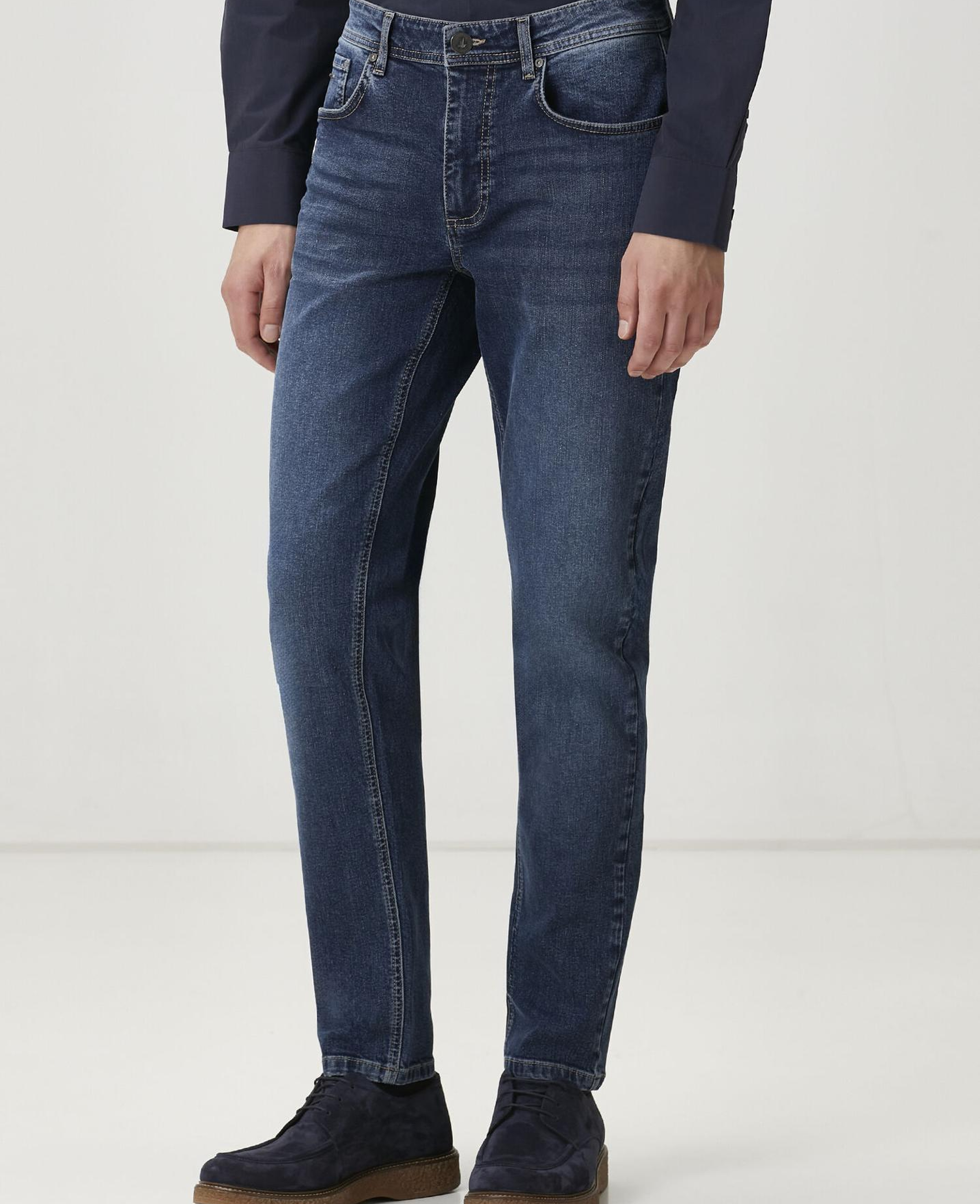 Beymen Club Erkek Mavi Yıkamalı Slim Fit Jean Pantolon