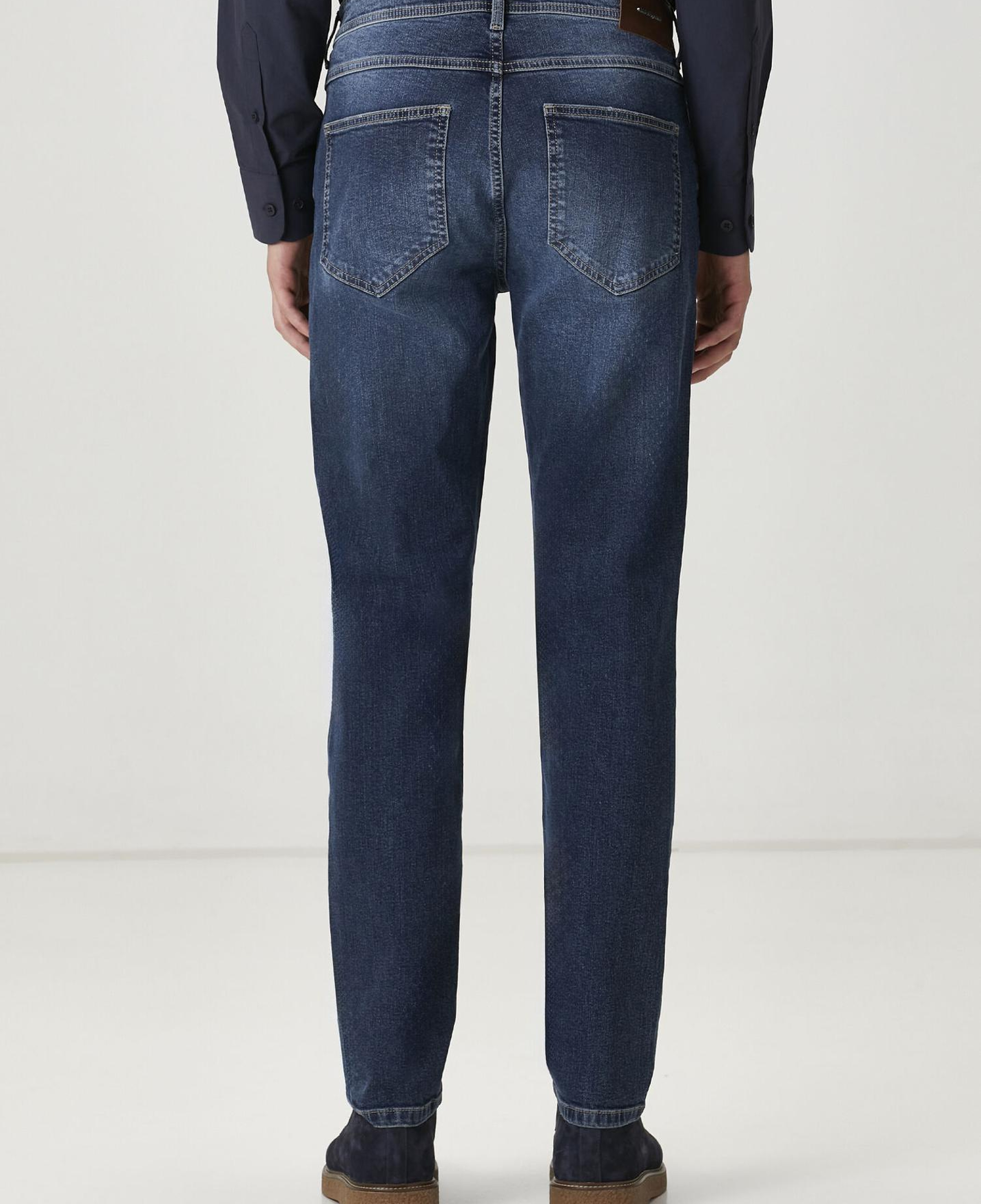 Beymen Club Erkek Mavi Yıkamalı Slim Fit Jean Pantolon