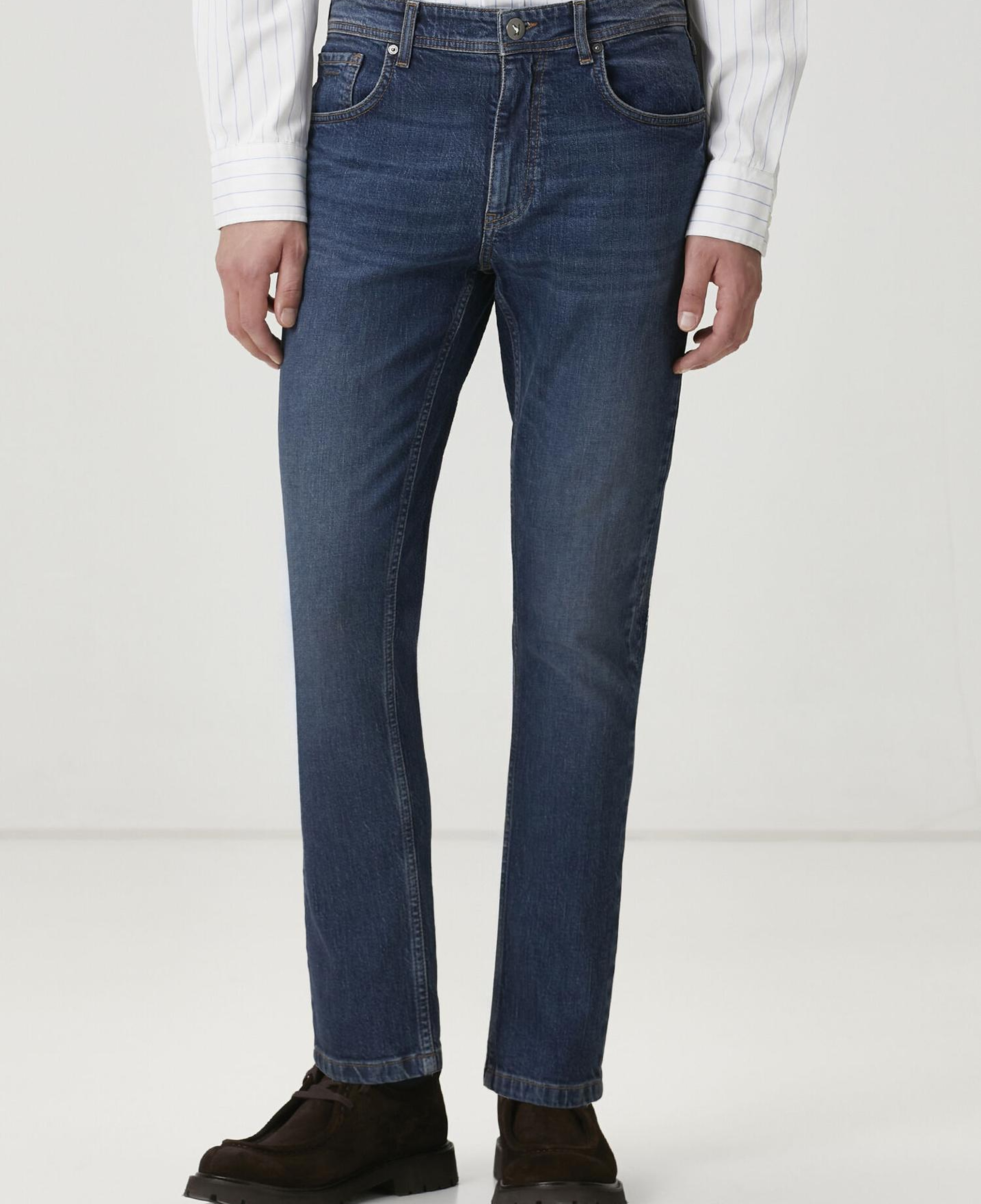 Beymen Club Erkek Mavi Yıkamalı Slim Fit Jean Pantolon