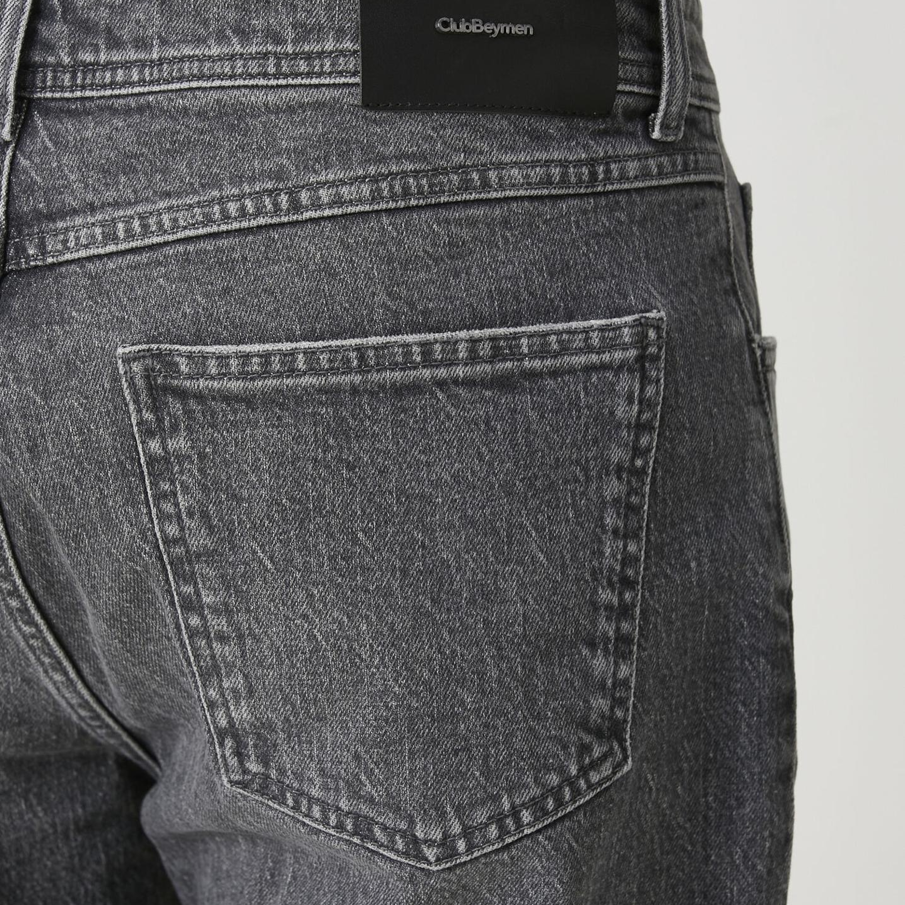 Beymen Club Erkek Gri Yıkamalı Tapered Fit Jean Pantolon