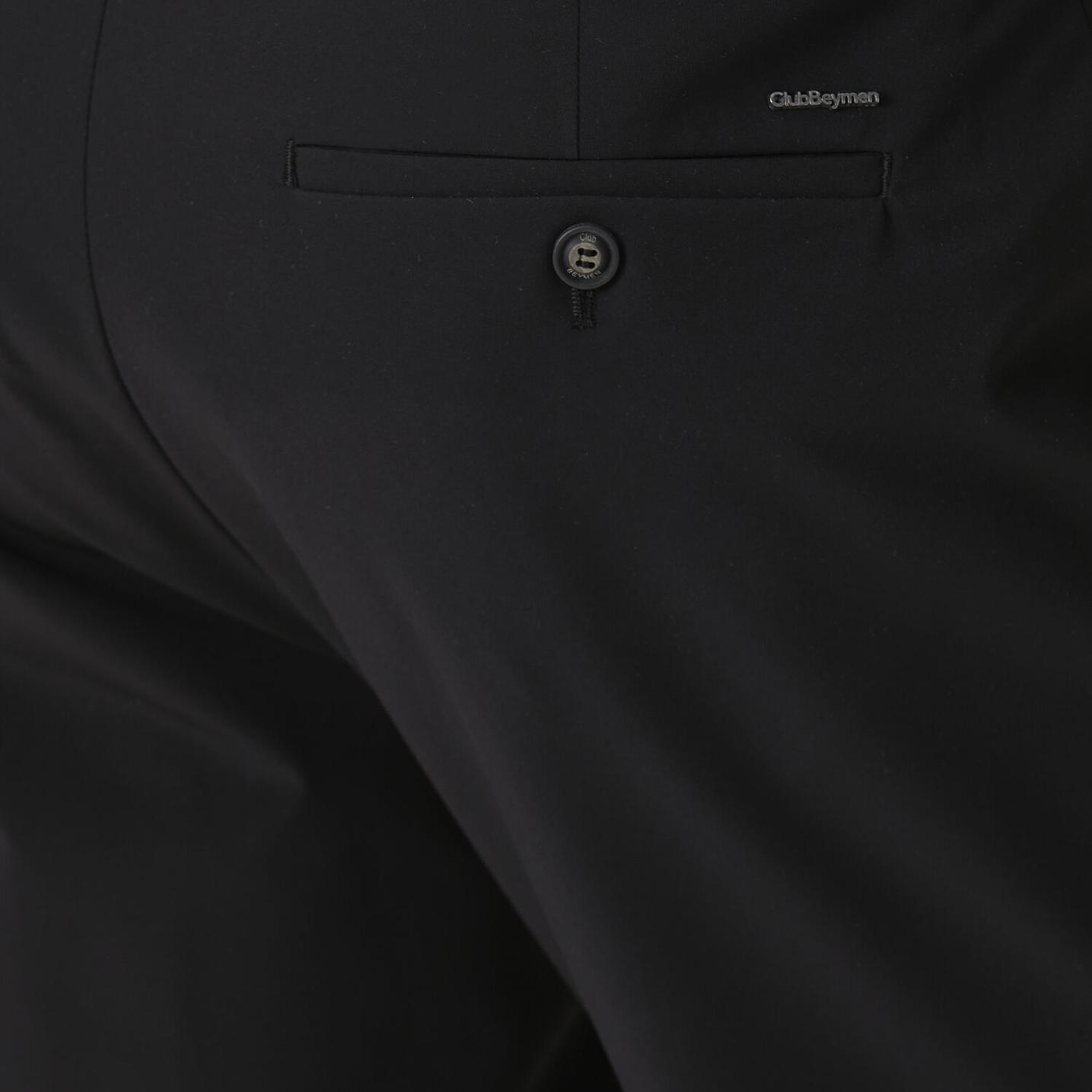 Beymen Club Erkek Siyah Beli Kordonlu Pantolon