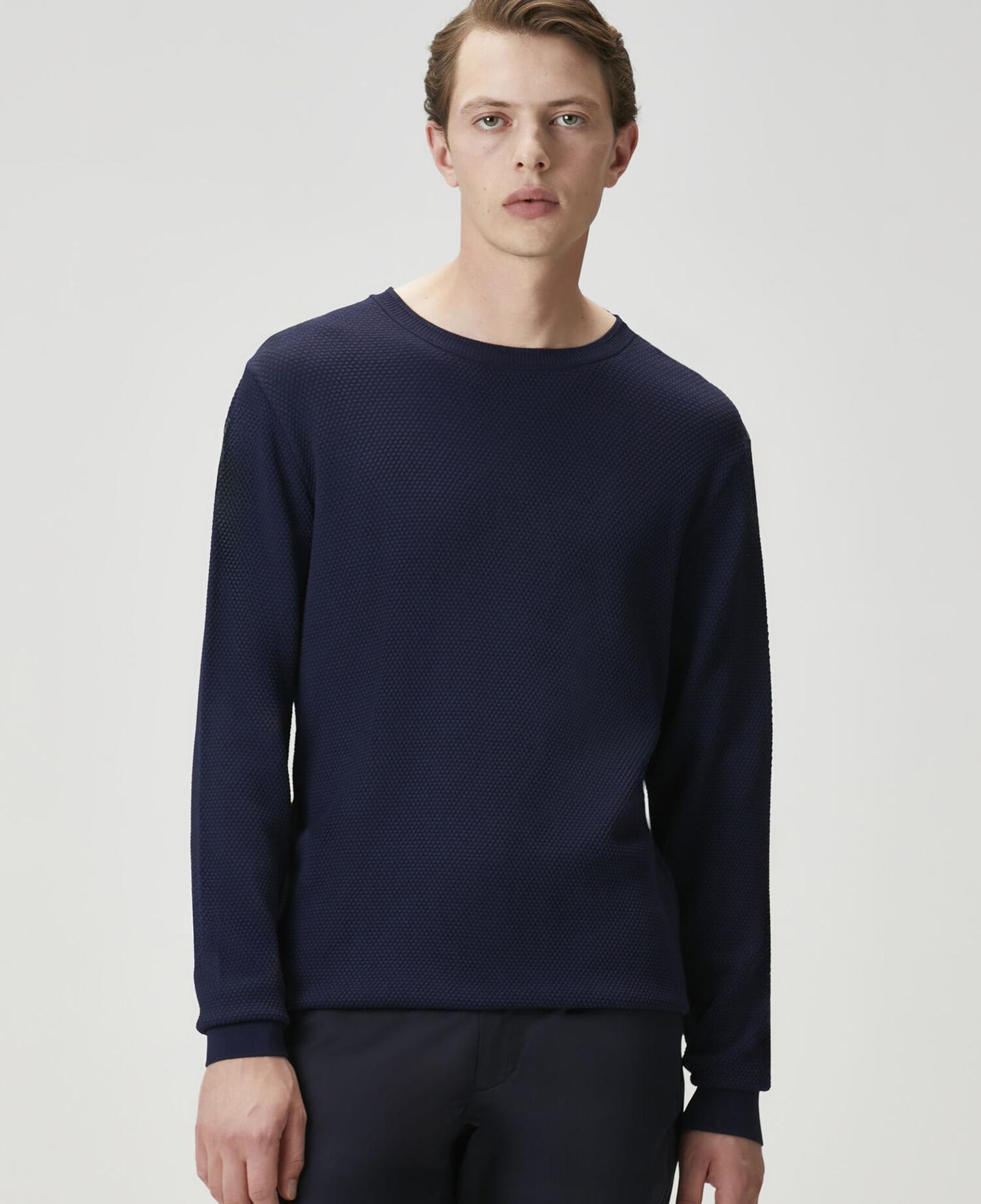 Beymen Club Erkek Lacivert Petek Örgü Dokulu Kazak