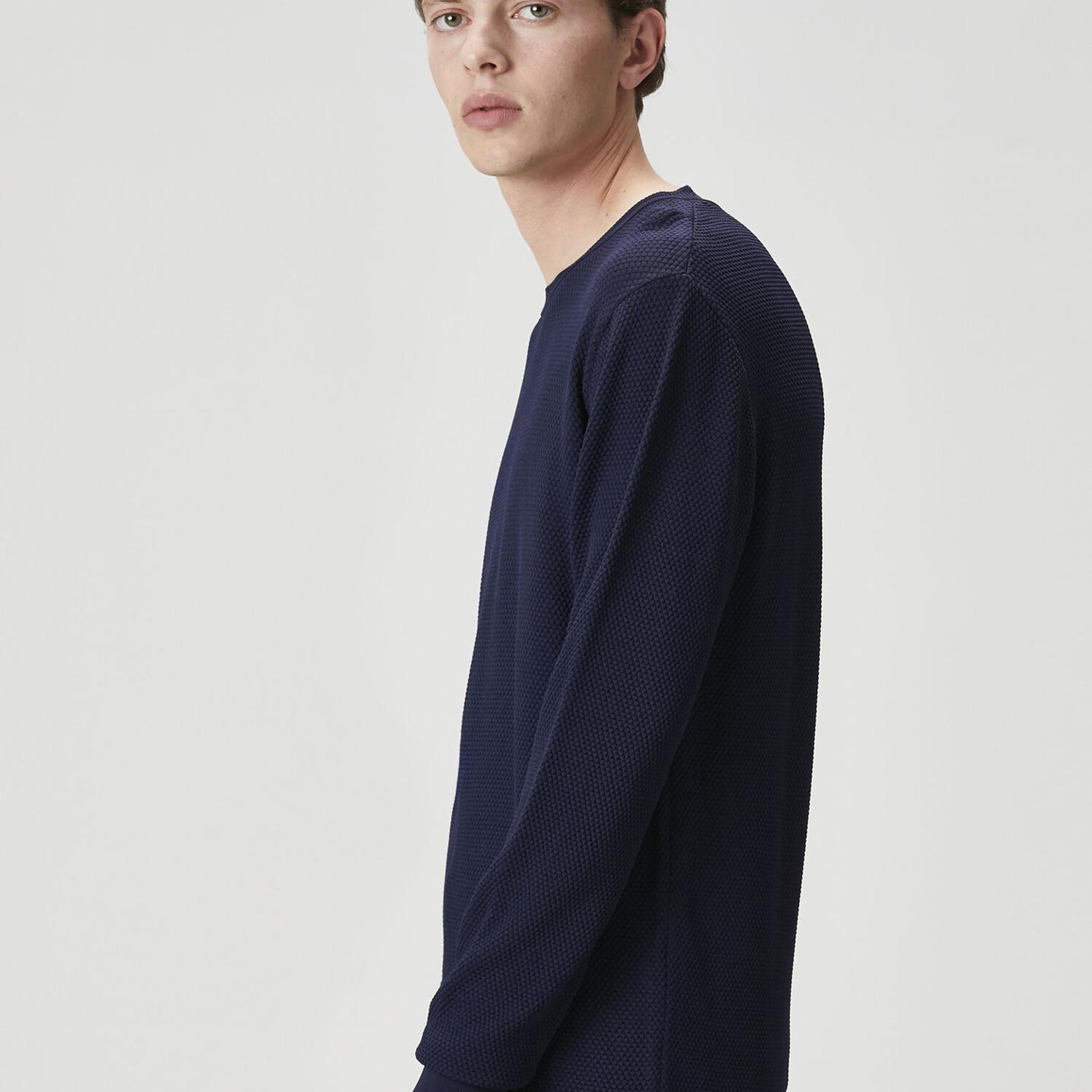 Beymen Club Erkek Lacivert Petek Örgü Dokulu Kazak