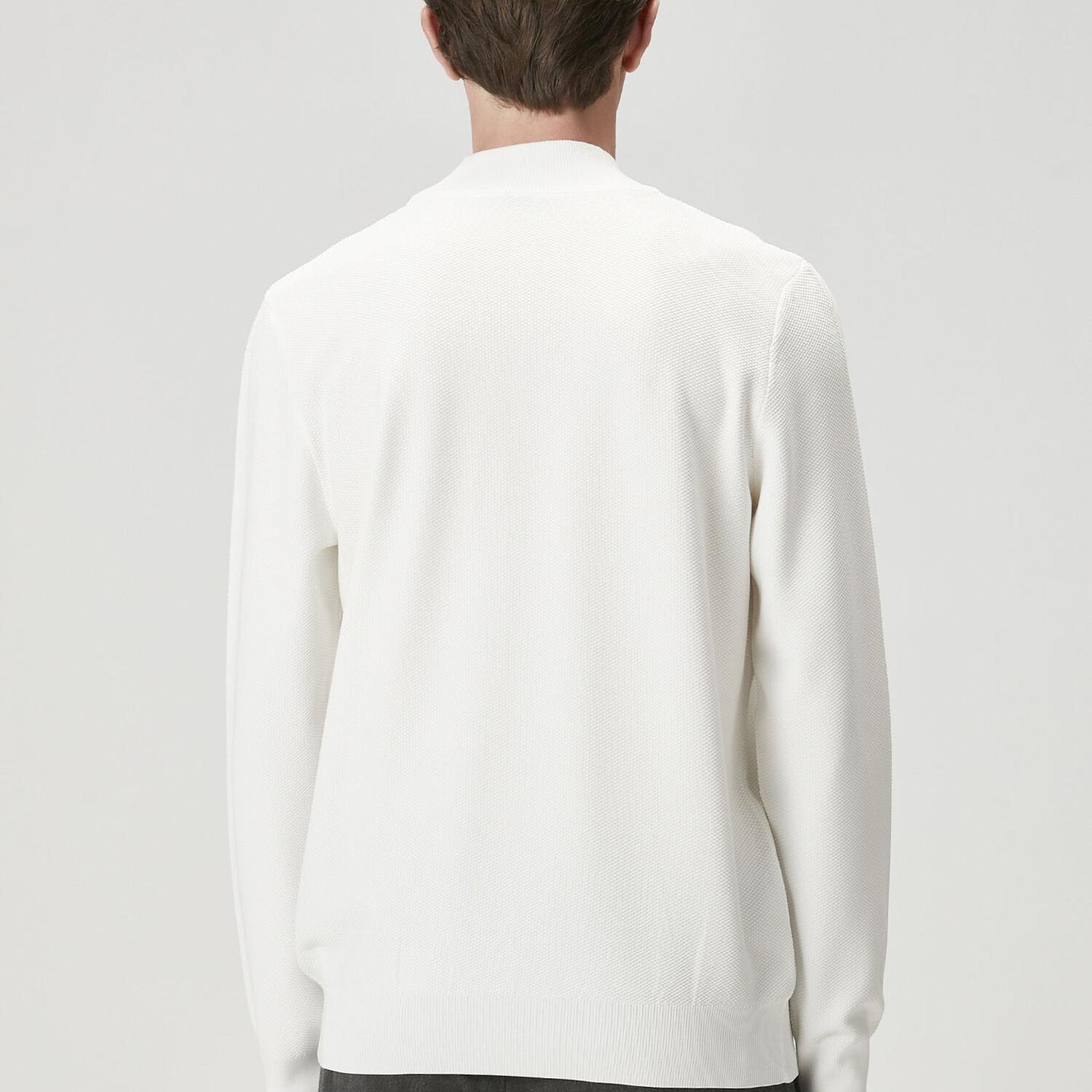 Beymen Club Erkek Beyaz Yarım Balıkçı Yaka Kazak