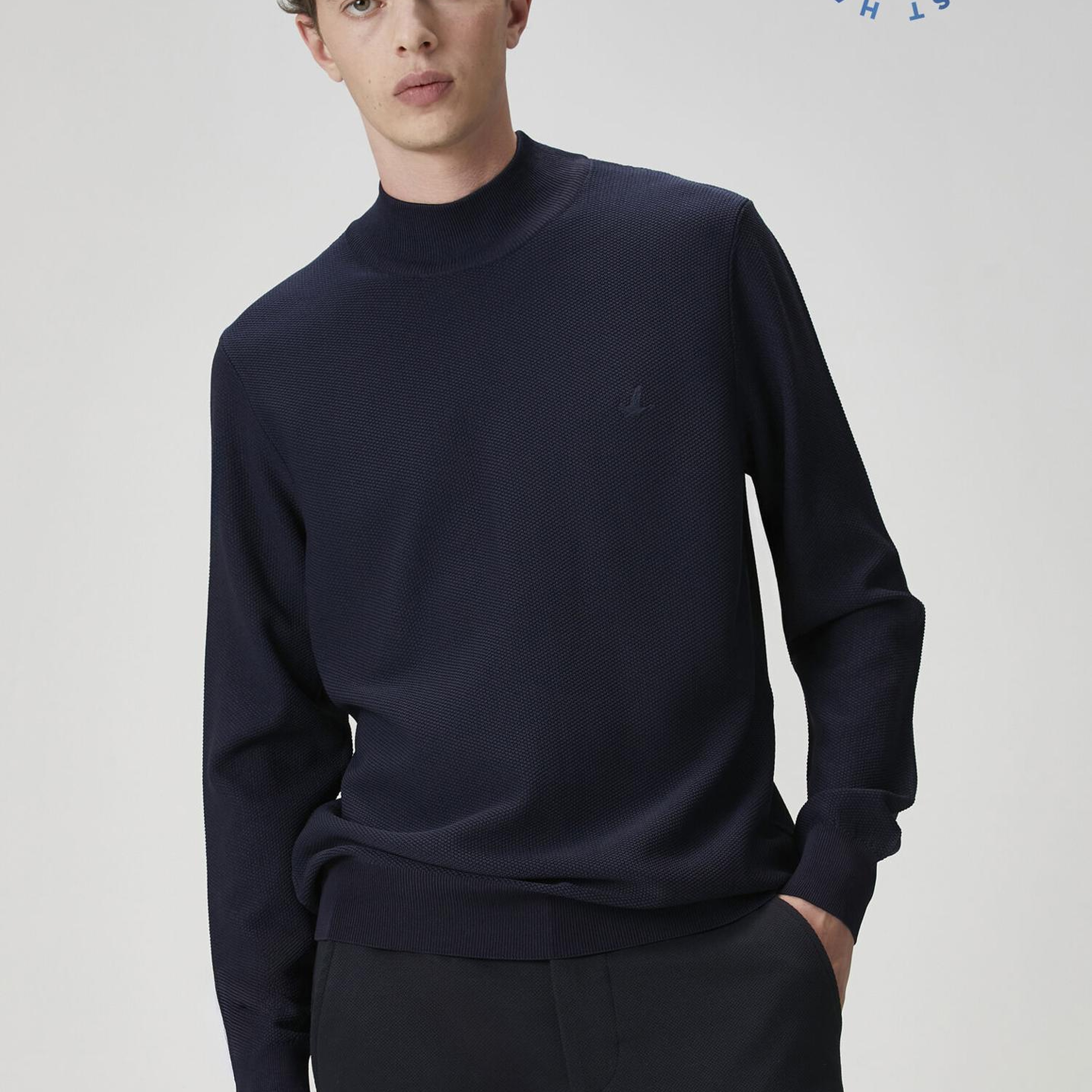 Beymen Club Erkek Lacivert Yarım Balıkçı Yaka Kazak