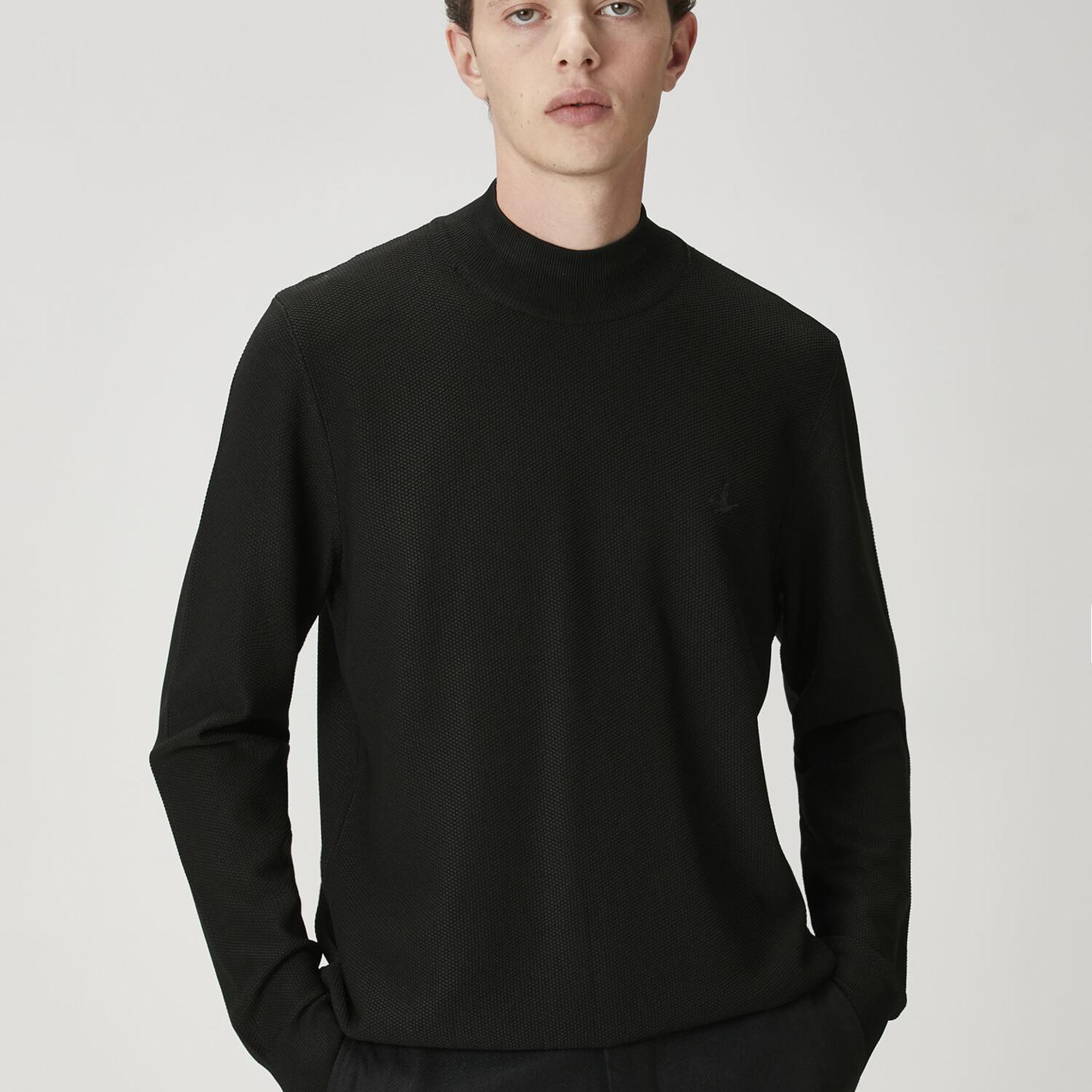 Beymen Club Erkek Siyah Yarım Balıkçı Yaka Kazak