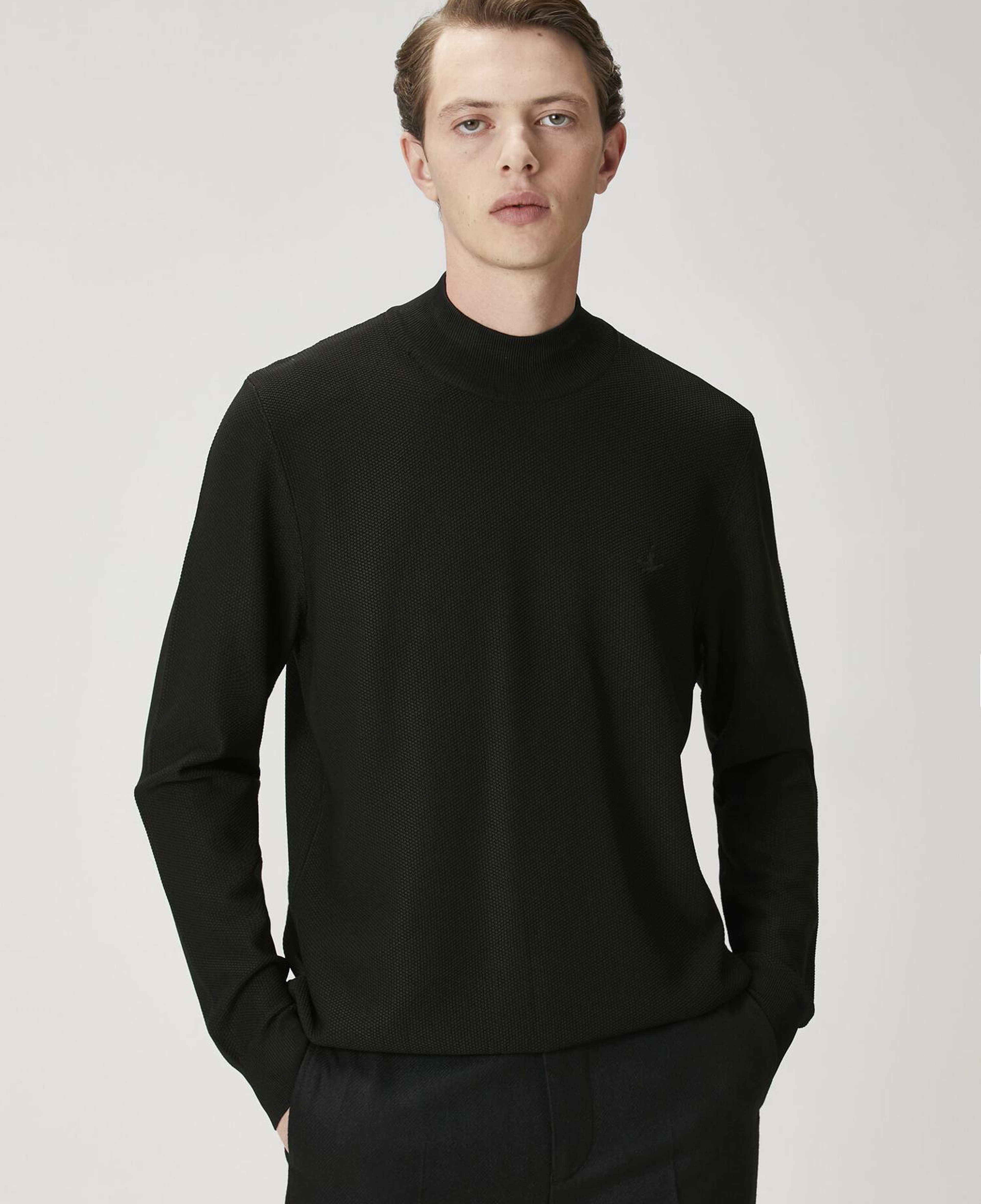 Beymen Club Erkek Siyah Yarım Balıkçı Yaka Kazak