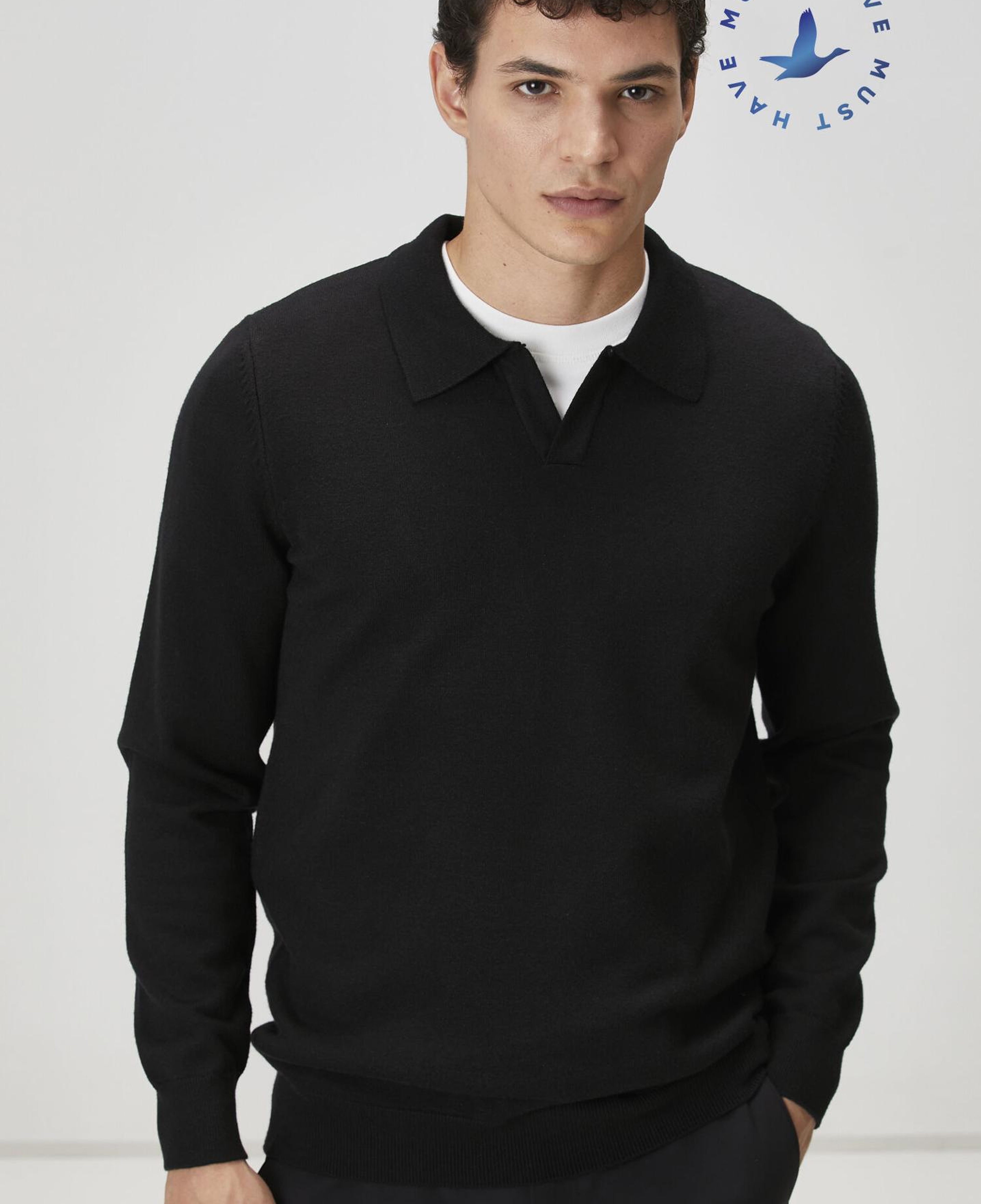 Beymen Club Erkek Siyah Polo Yaka Triko