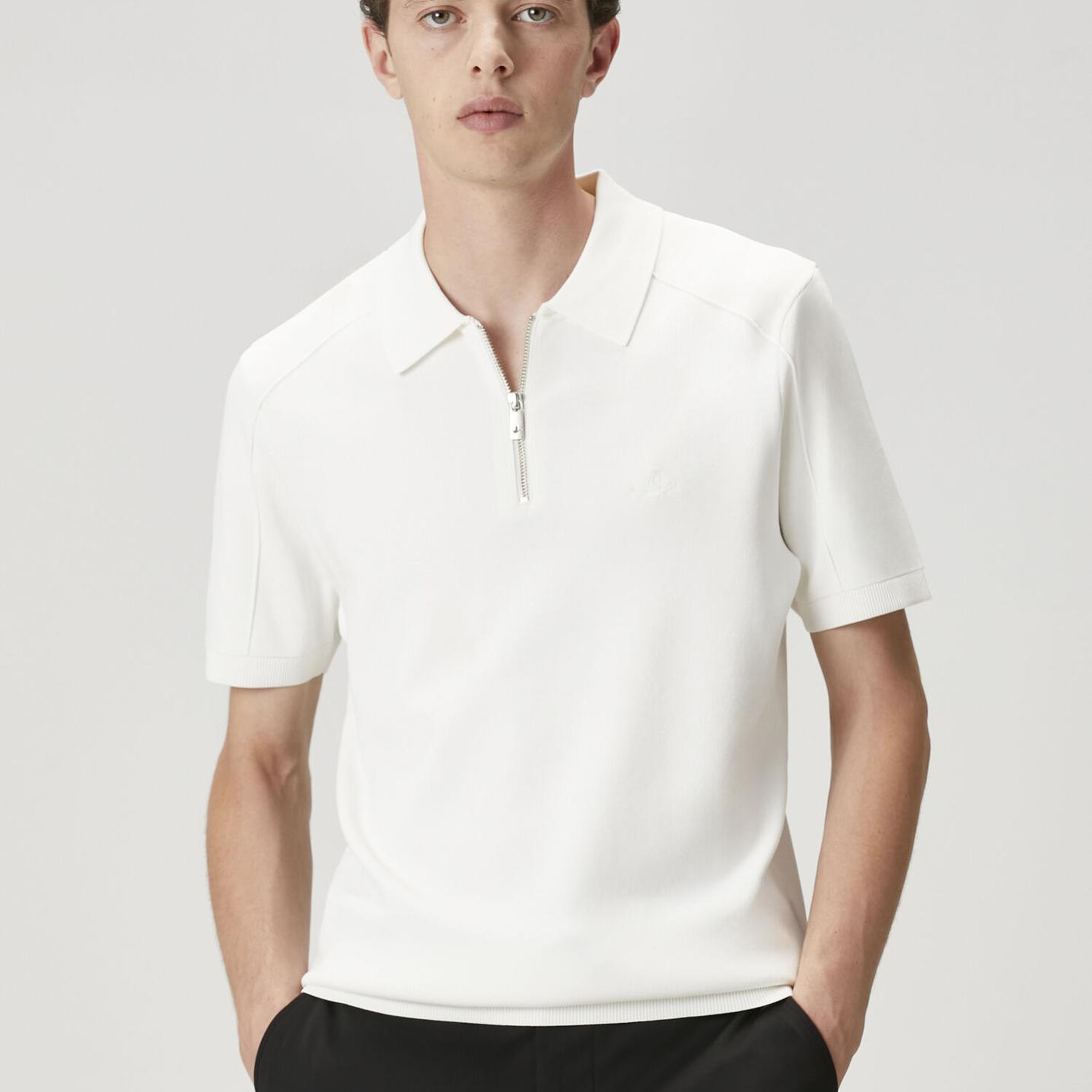 Beymen Club Erkek Kırık Beyaz Kısa Kollu Triko