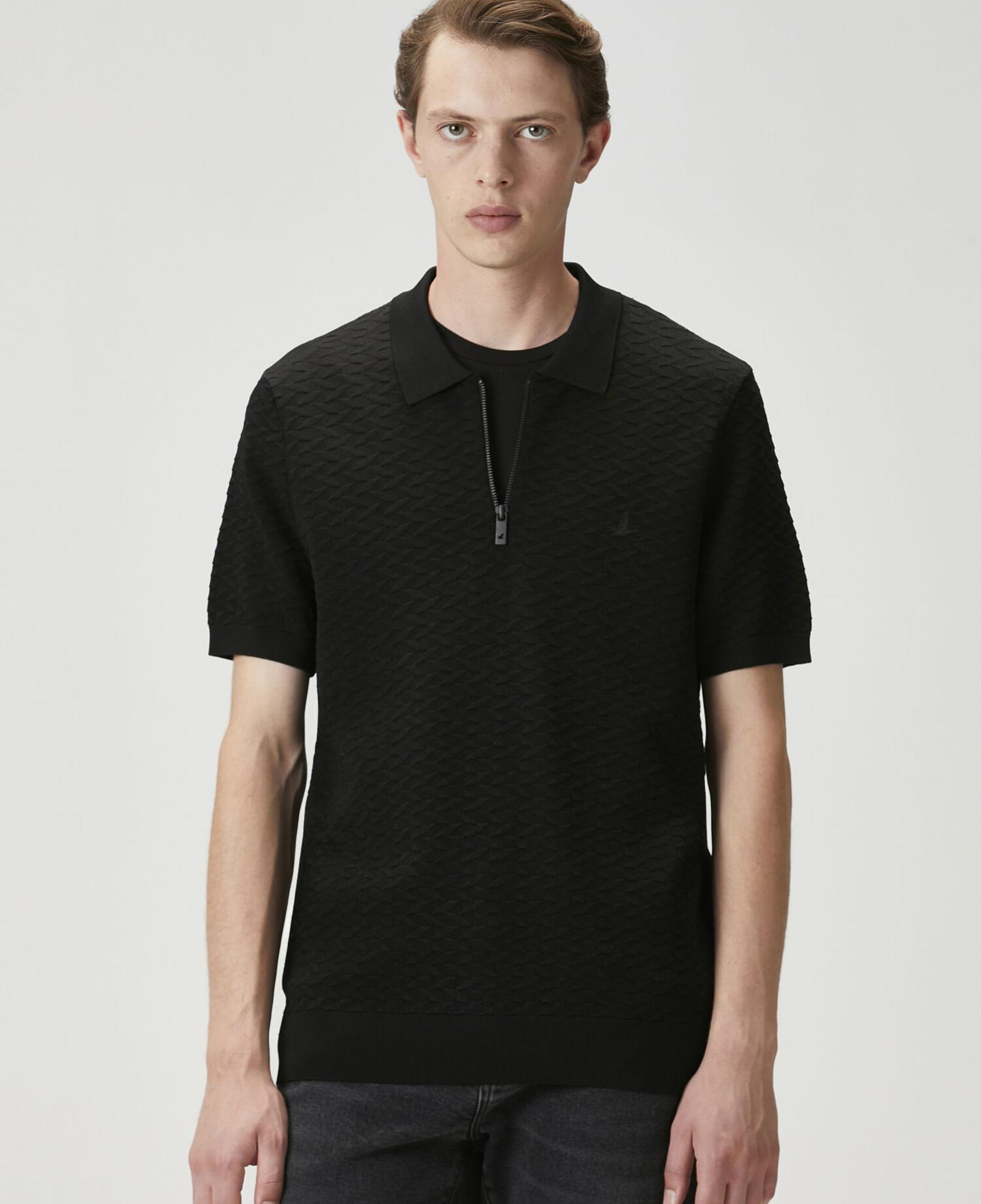 Beymen Club Erkek Siyah Polo Yaka Kısa Kollu Triko