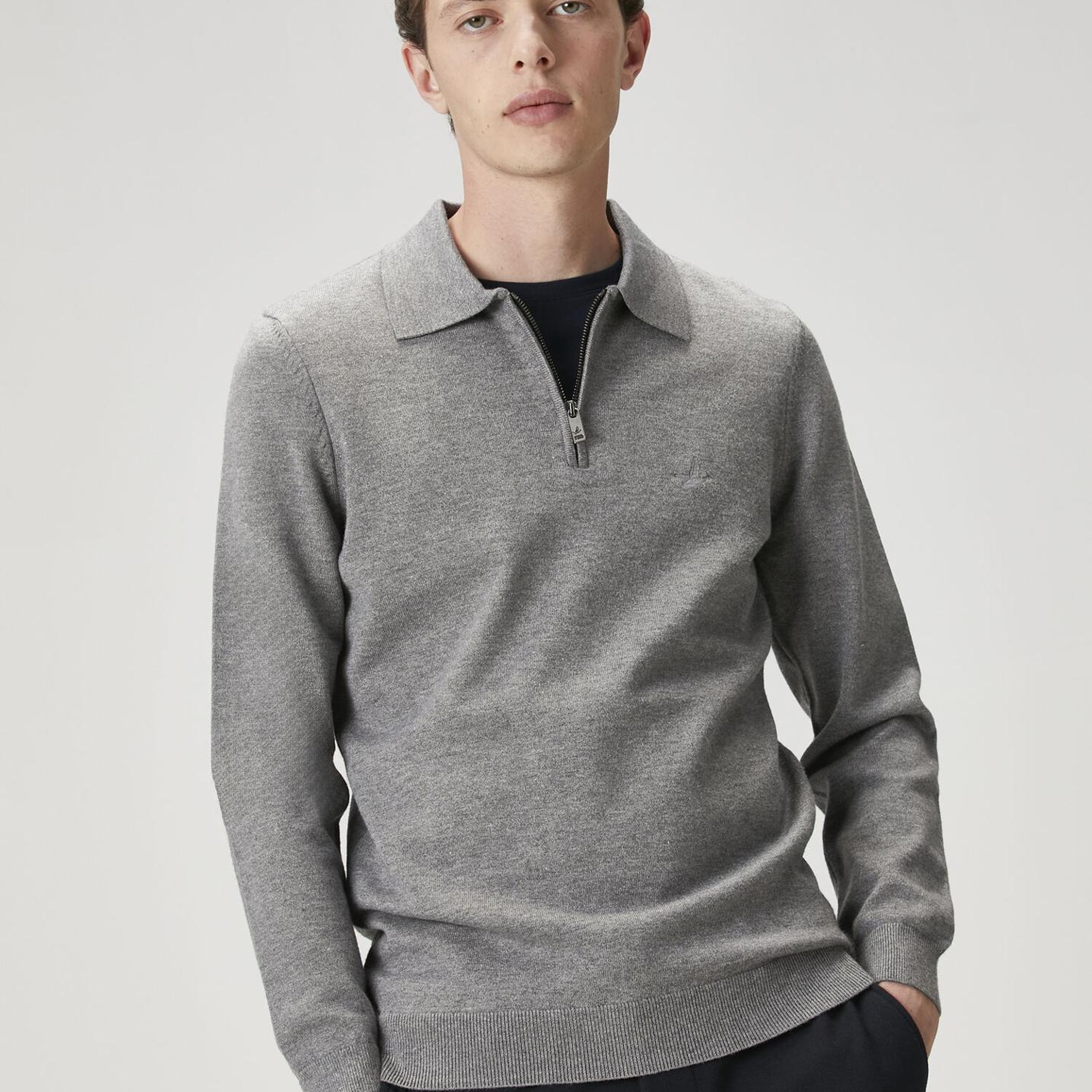 Beymen Club Erkek Gri Melanj Polo Triko