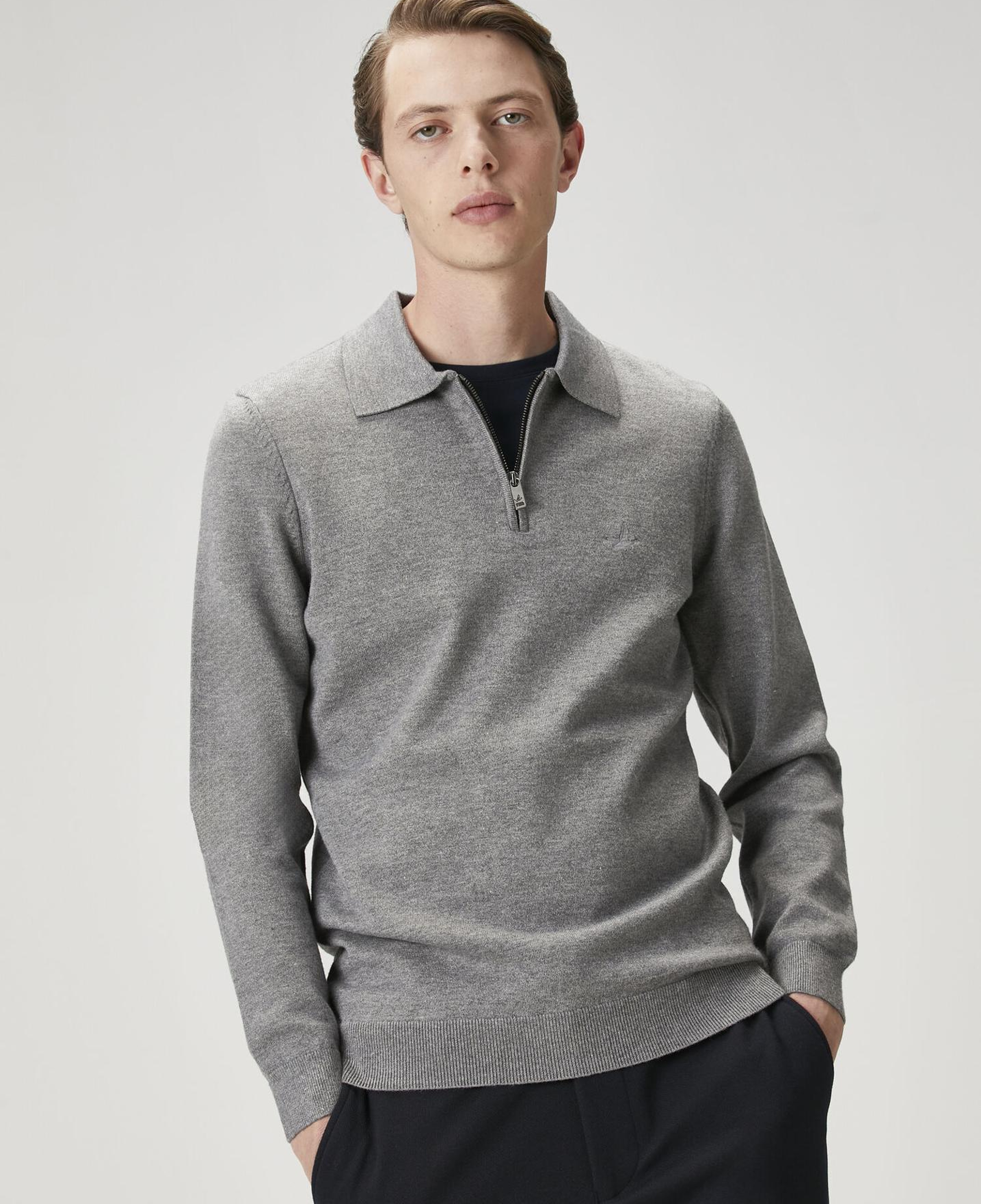 Beymen Club Erkek Gri Melanj Polo Triko