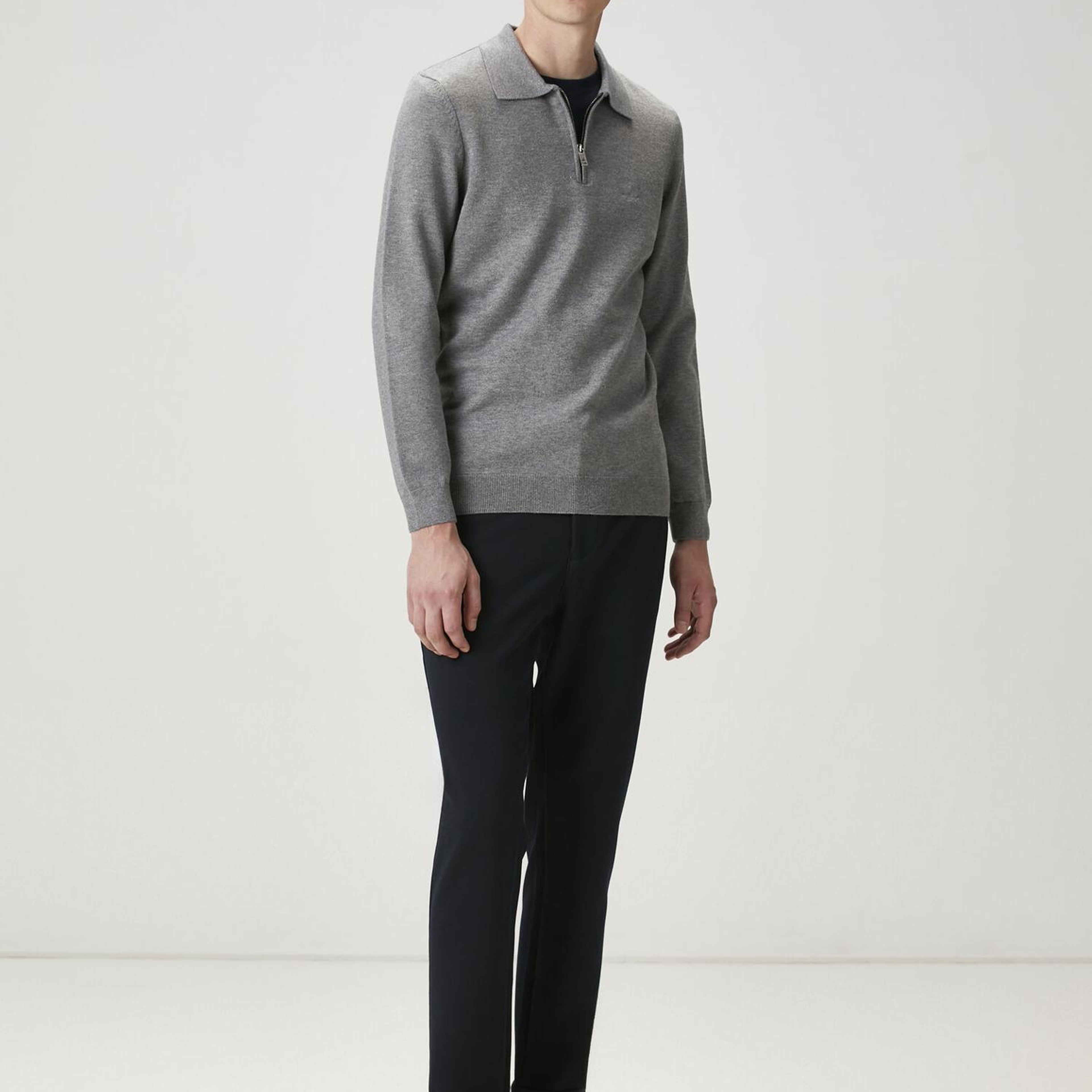 Beymen Club Erkek Gri Melanj Polo Triko