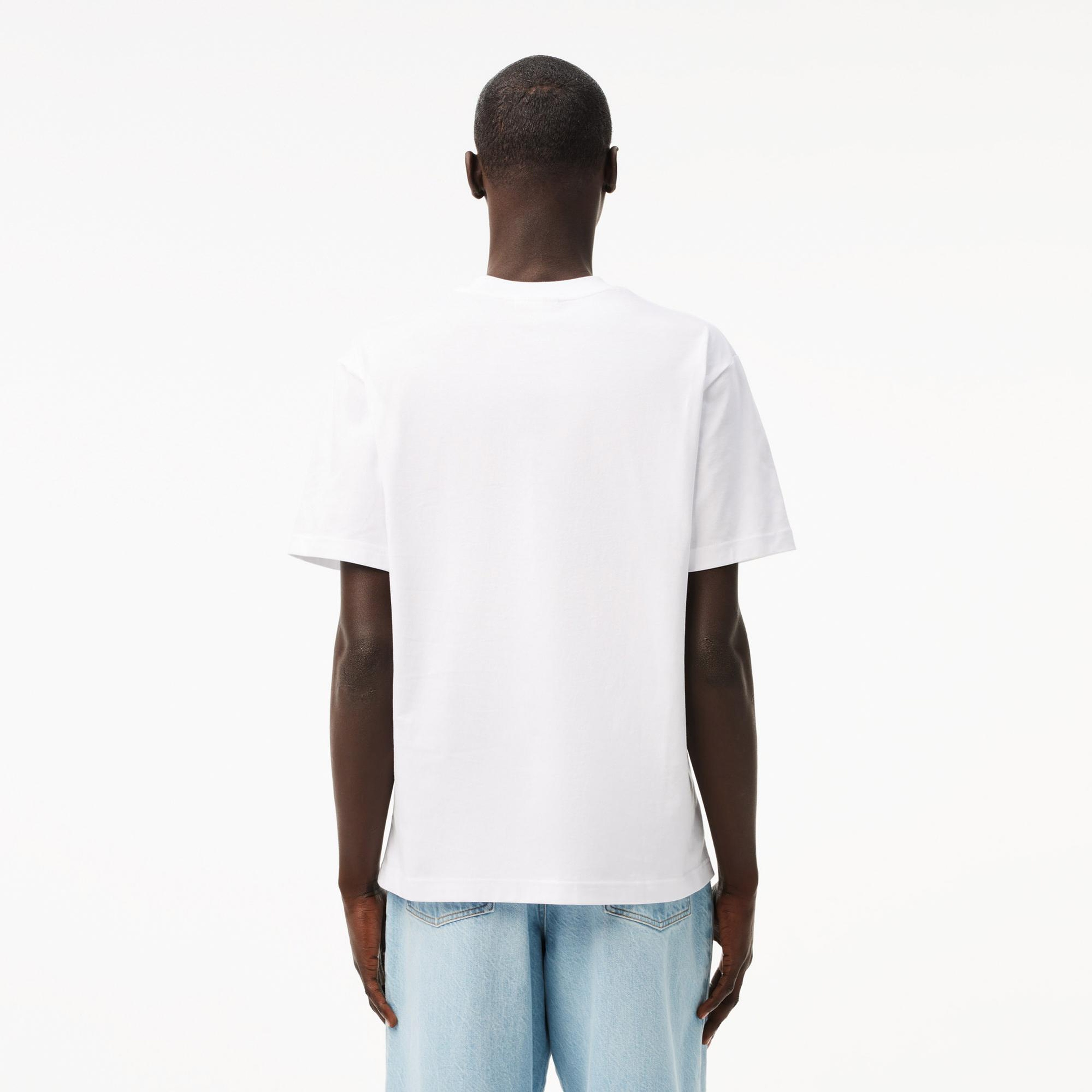 Lacoste Classic Fit Erkek Beyaz T-Shirt
