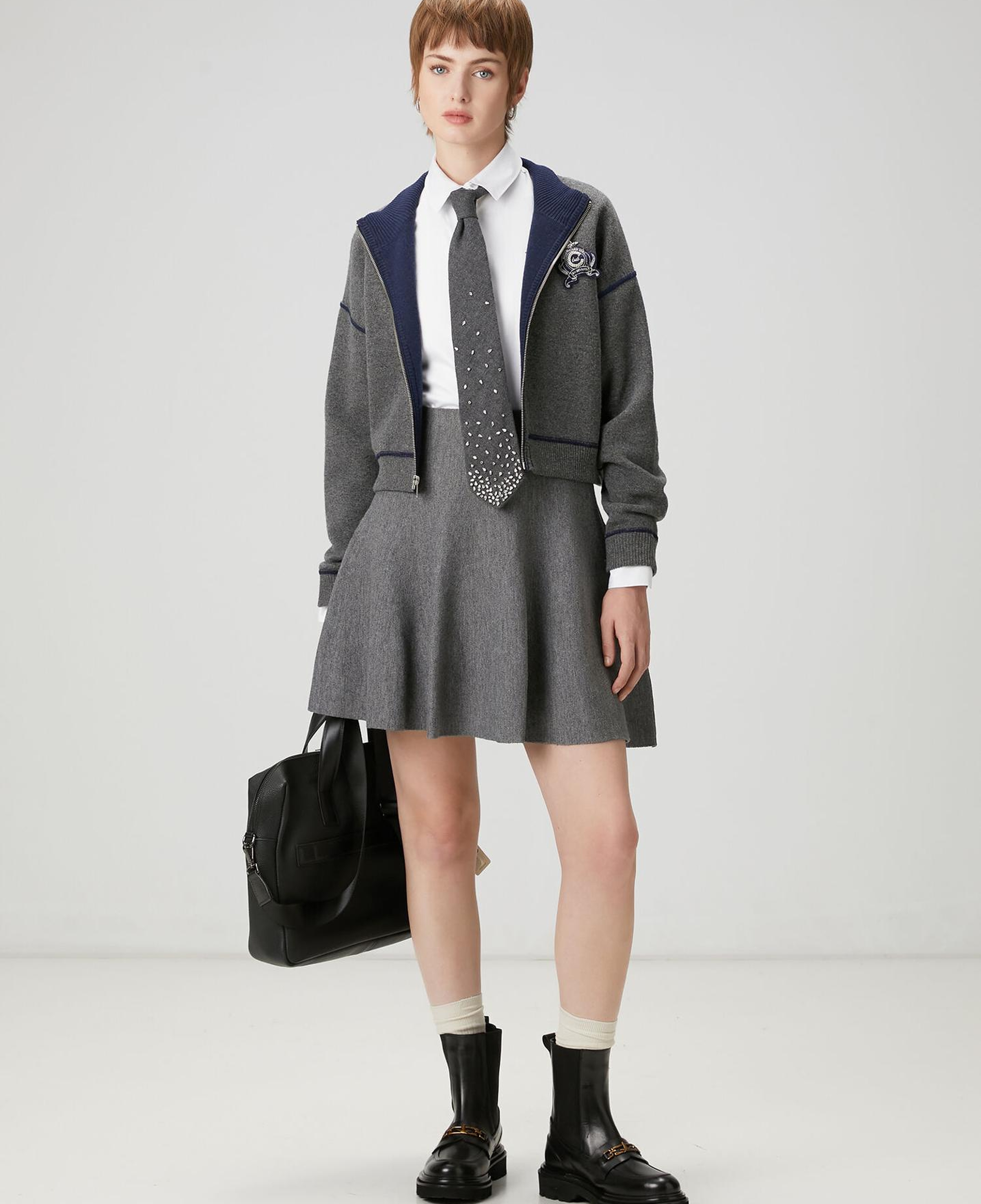 Beymen Club Kadın Gri Mini Triko Etek