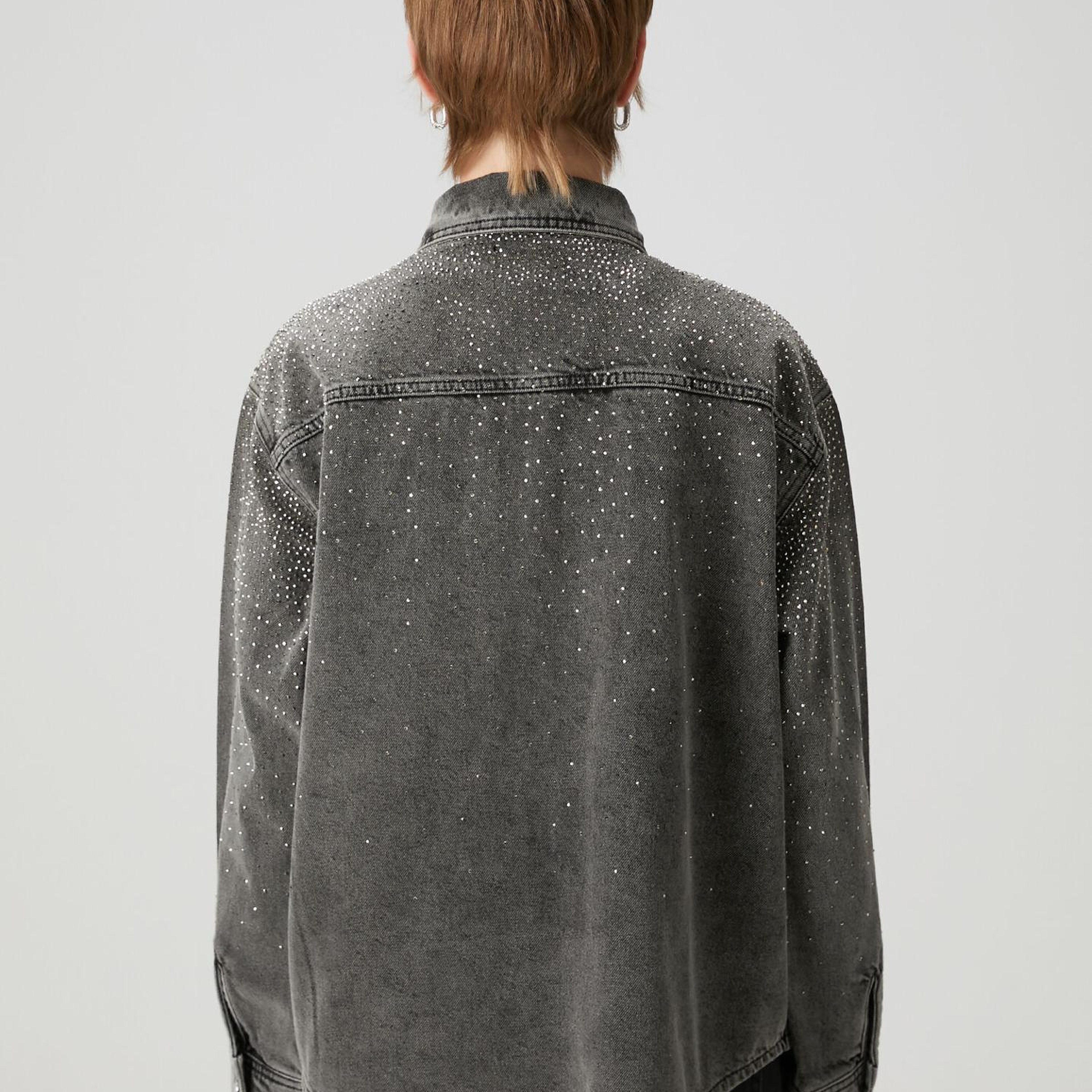 Beymen Club Kadın Gri Taşlı Denim Ceket