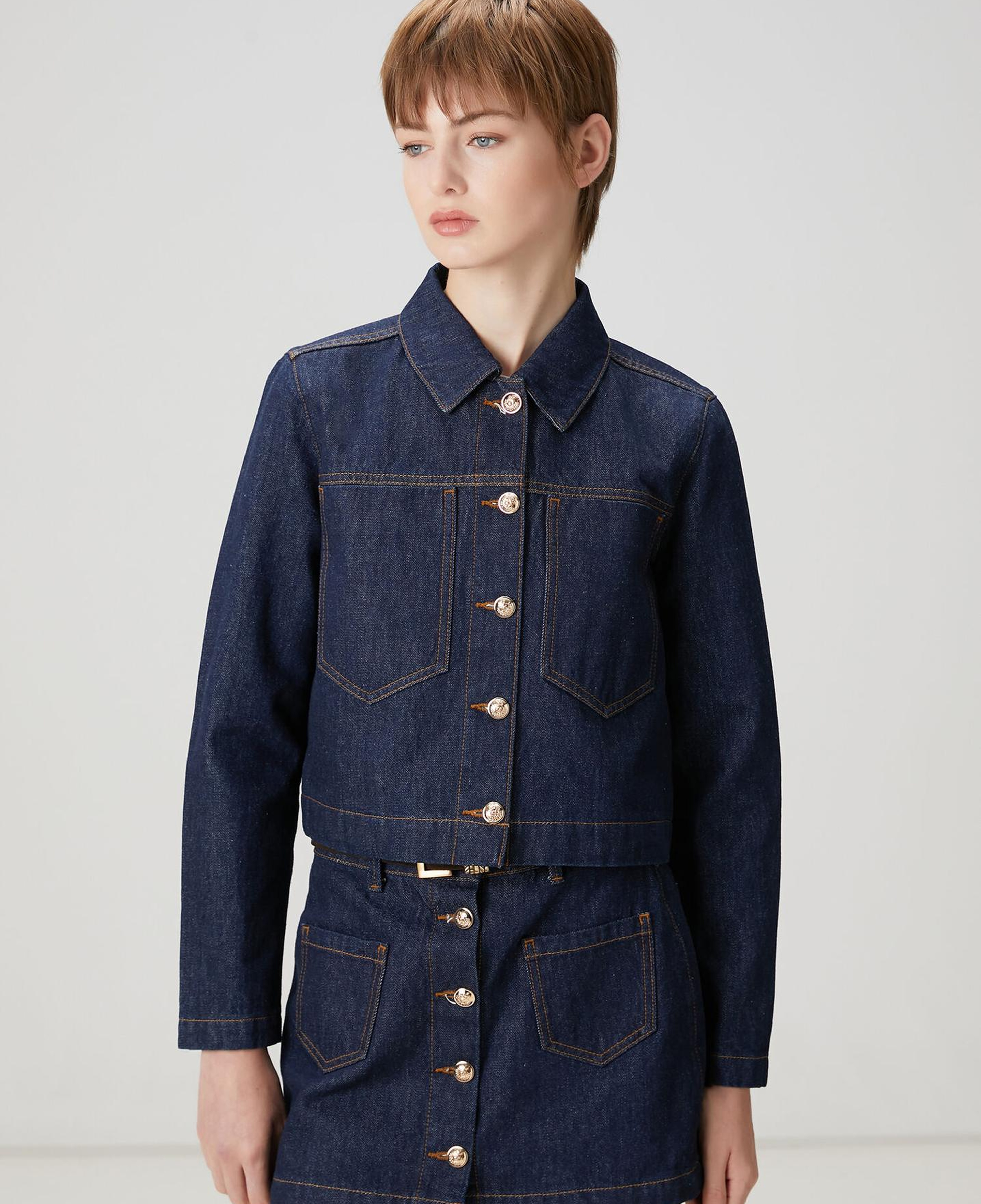 Beymen Club Kadın Lacivert Crop Denim Ceket