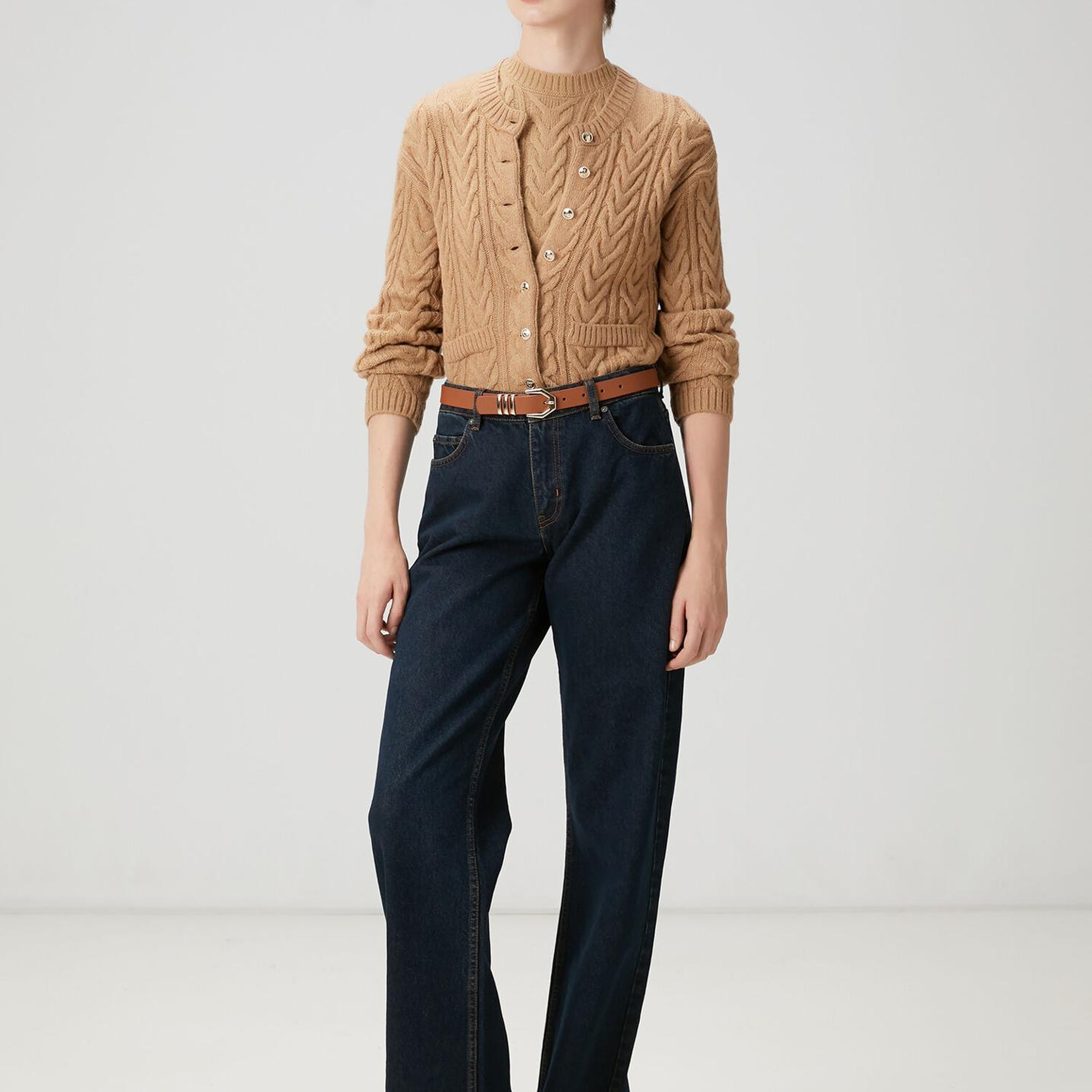 Beymen Club Kadın Koyu Mavi Geniş Paça Jean Pantolon