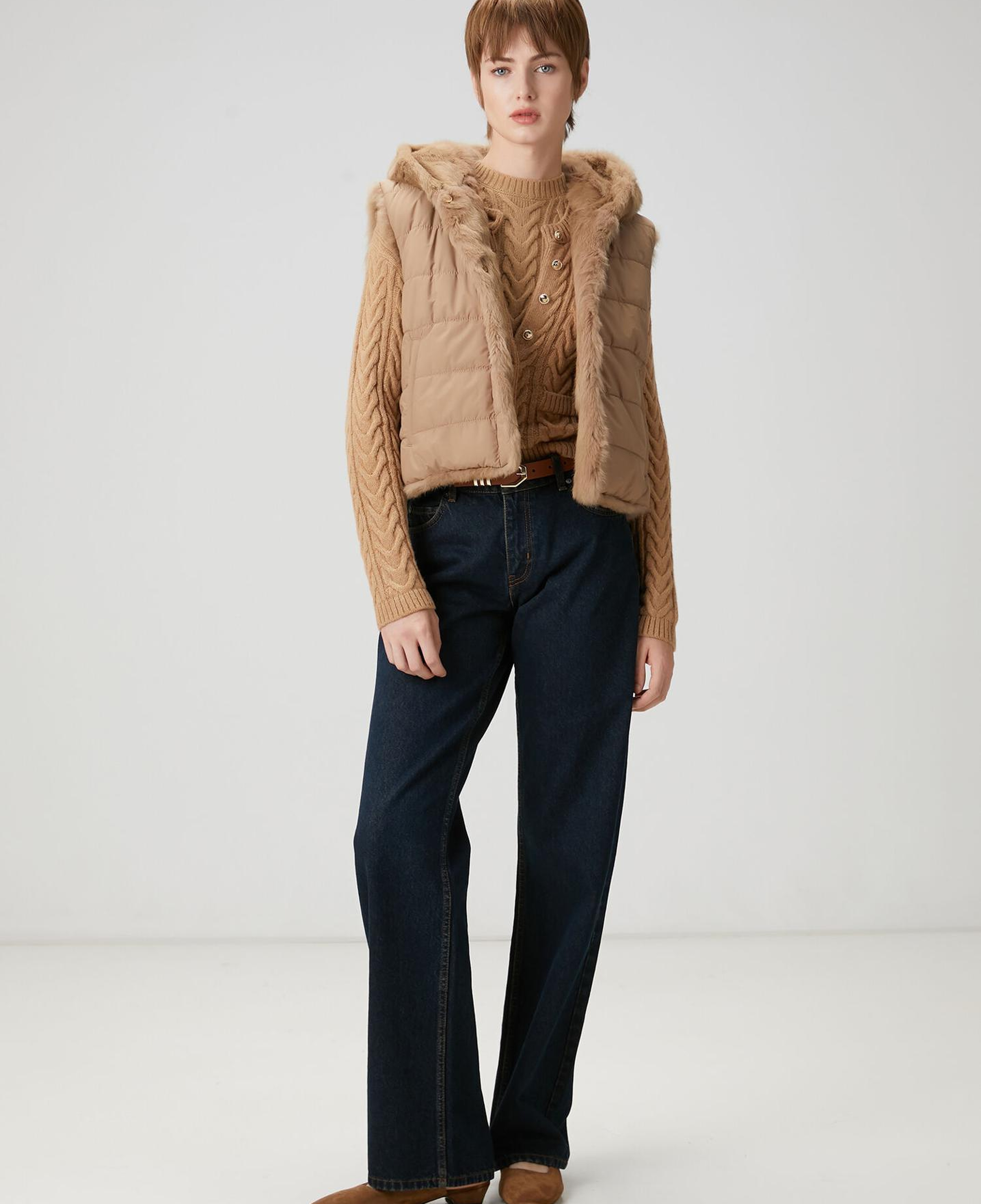 Beymen Club Kadın Koyu Mavi Geniş Paça Jean Pantolon