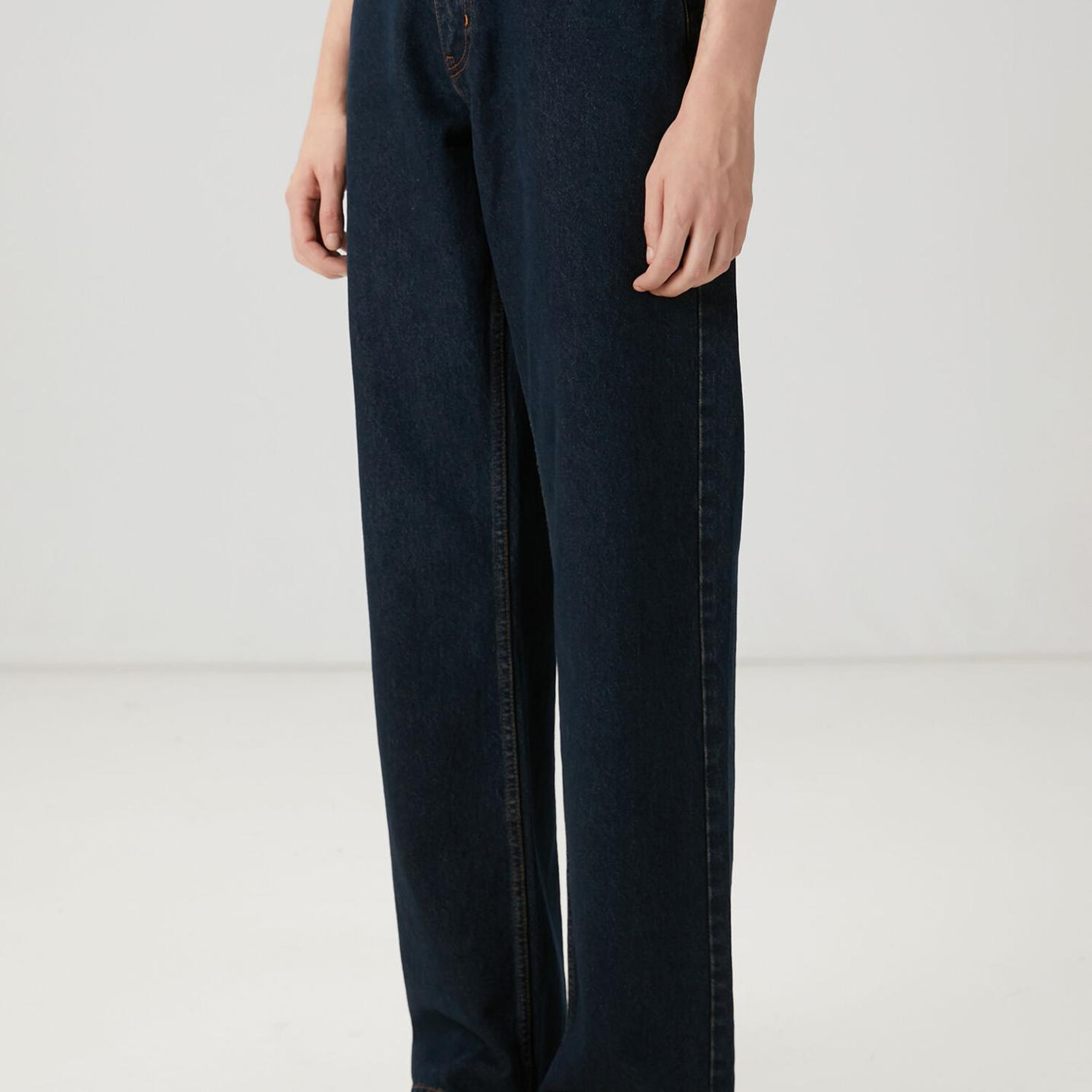 Beymen Club Kadın Koyu Mavi Geniş Paça Jean Pantolon