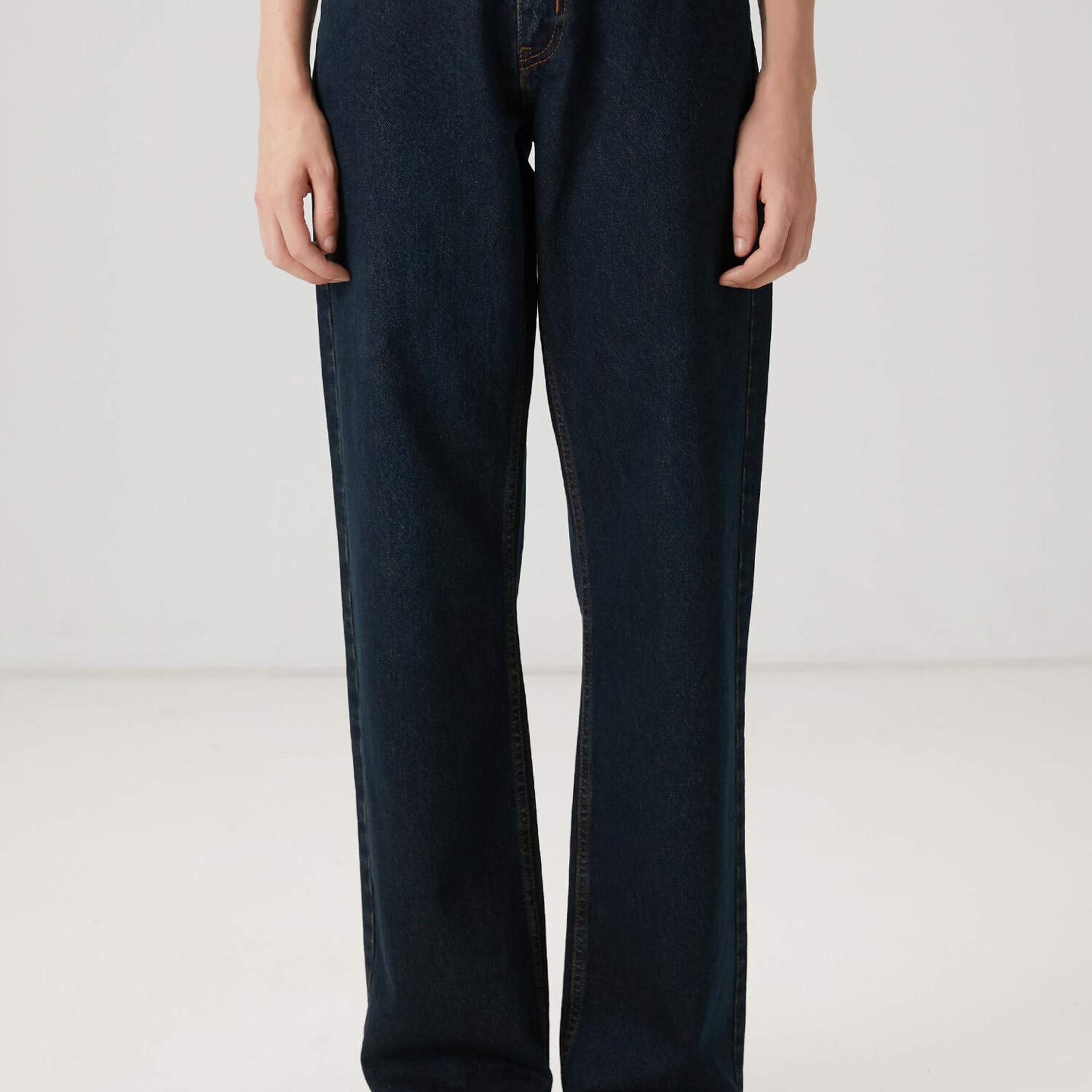 Beymen Club Kadın Koyu Mavi Geniş Paça Jean Pantolon