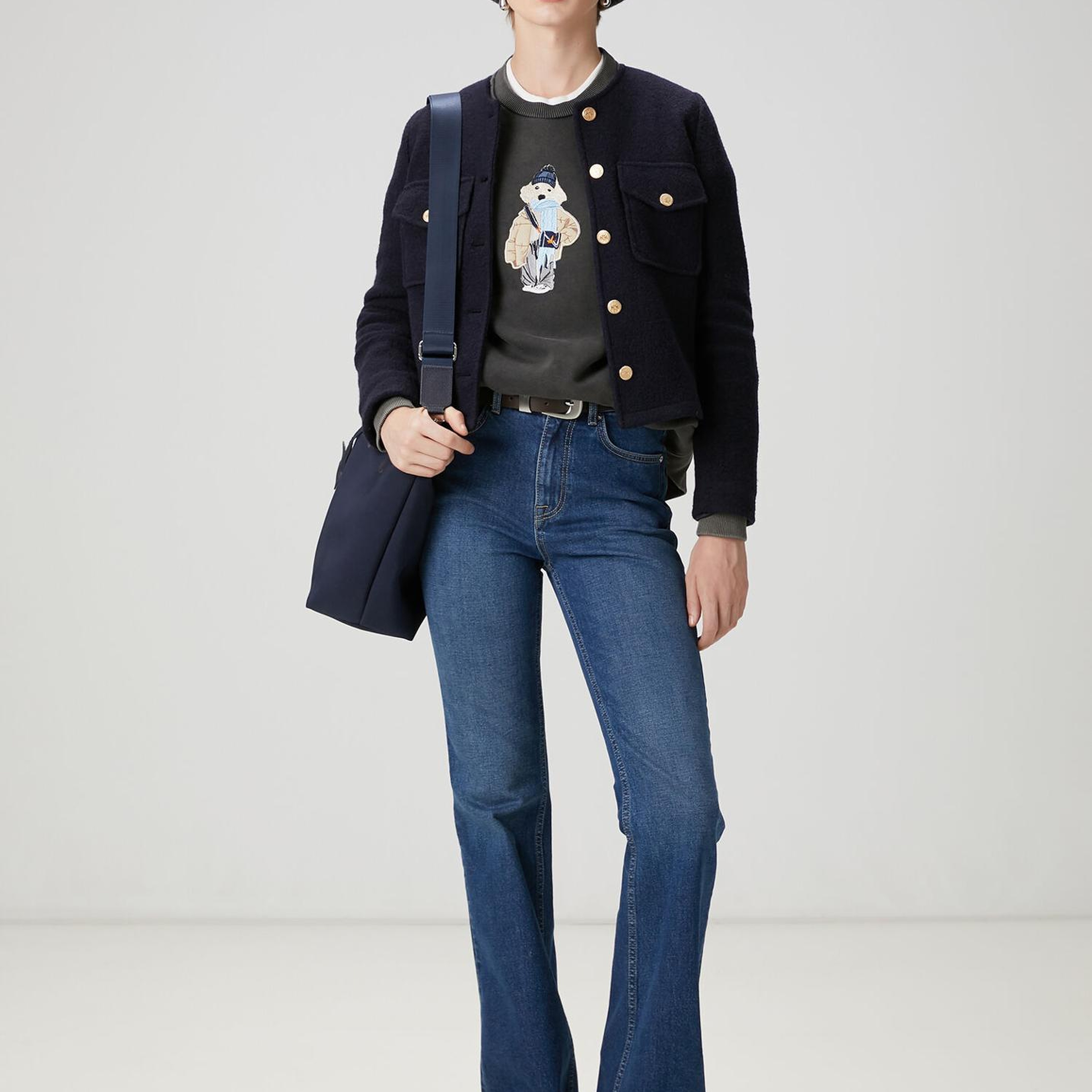 Beymen Club Kadın Mavi Taşlı Slouchy Jean Pantolon