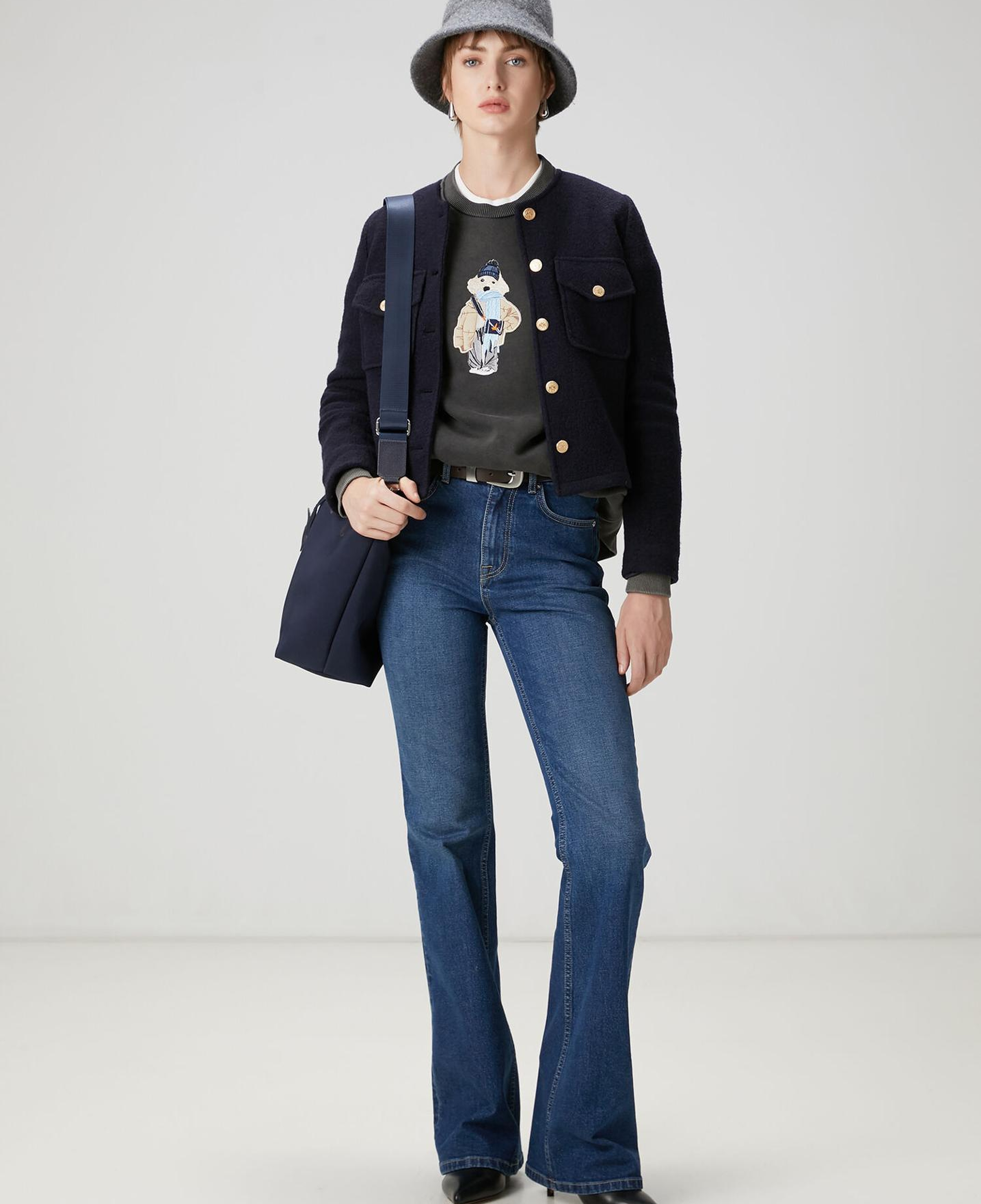 Beymen Club Kadın Mavi Taşlı Slouchy Jean Pantolon