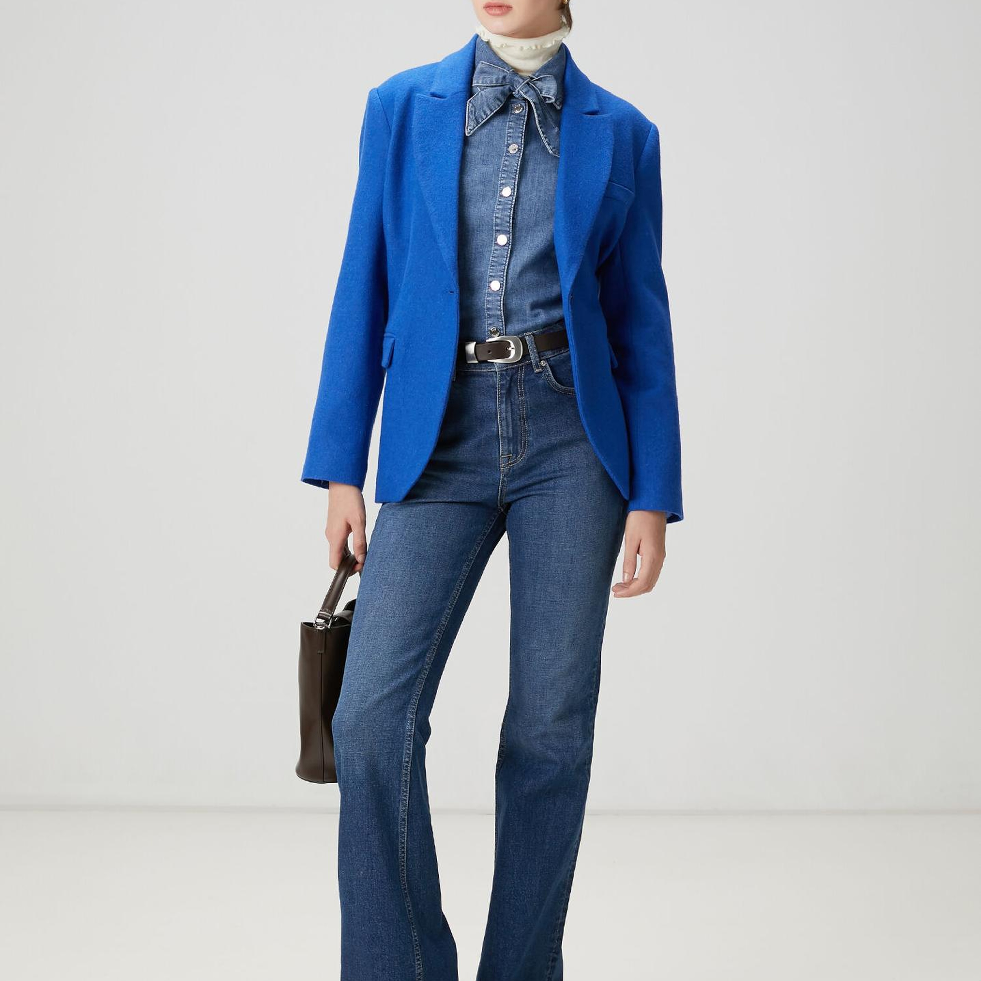 Beymen Club Kadın Mavi Taşlı Slouchy Jean Pantolon