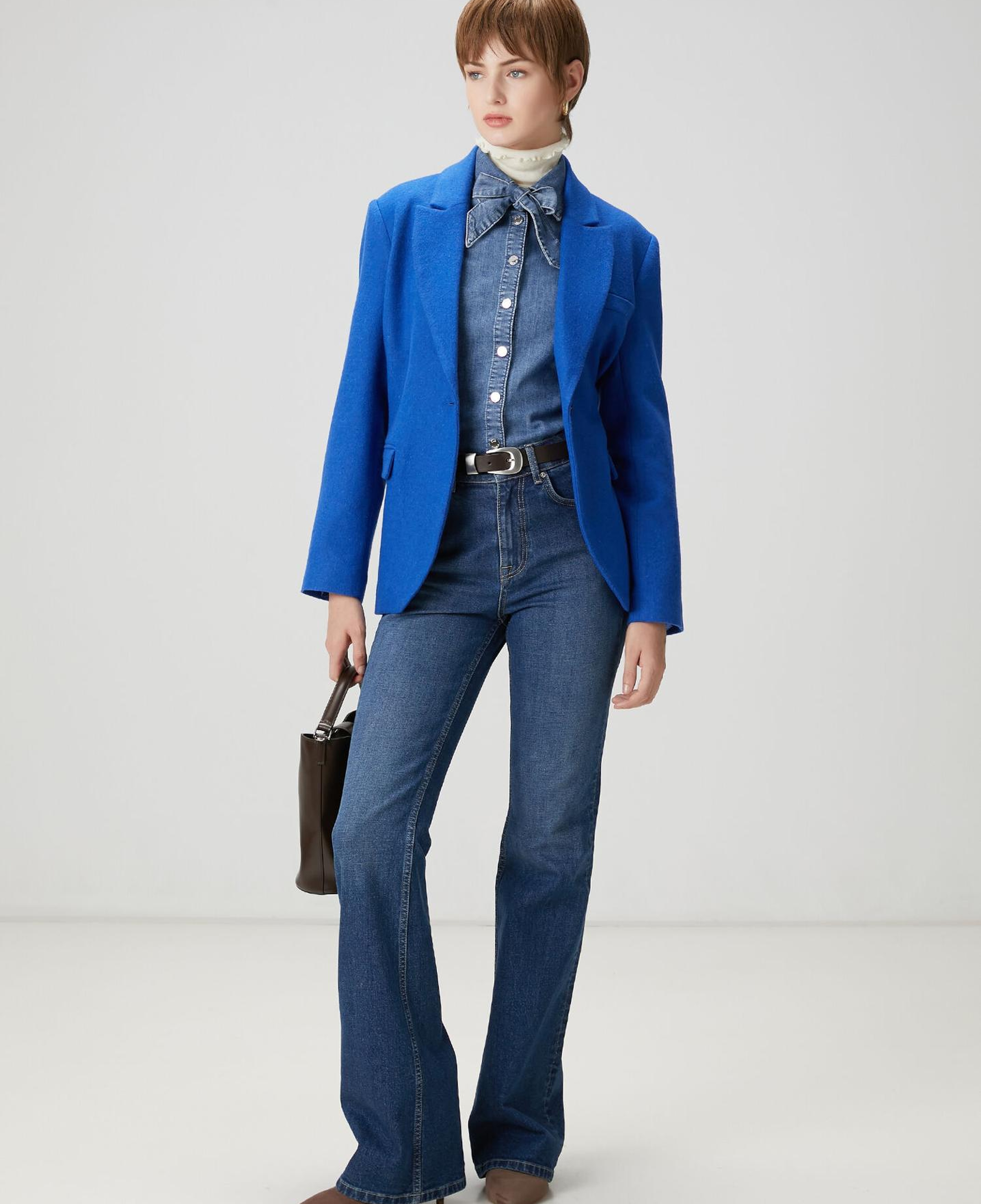 Beymen Club Kadın Mavi Taşlı Slouchy Jean Pantolon