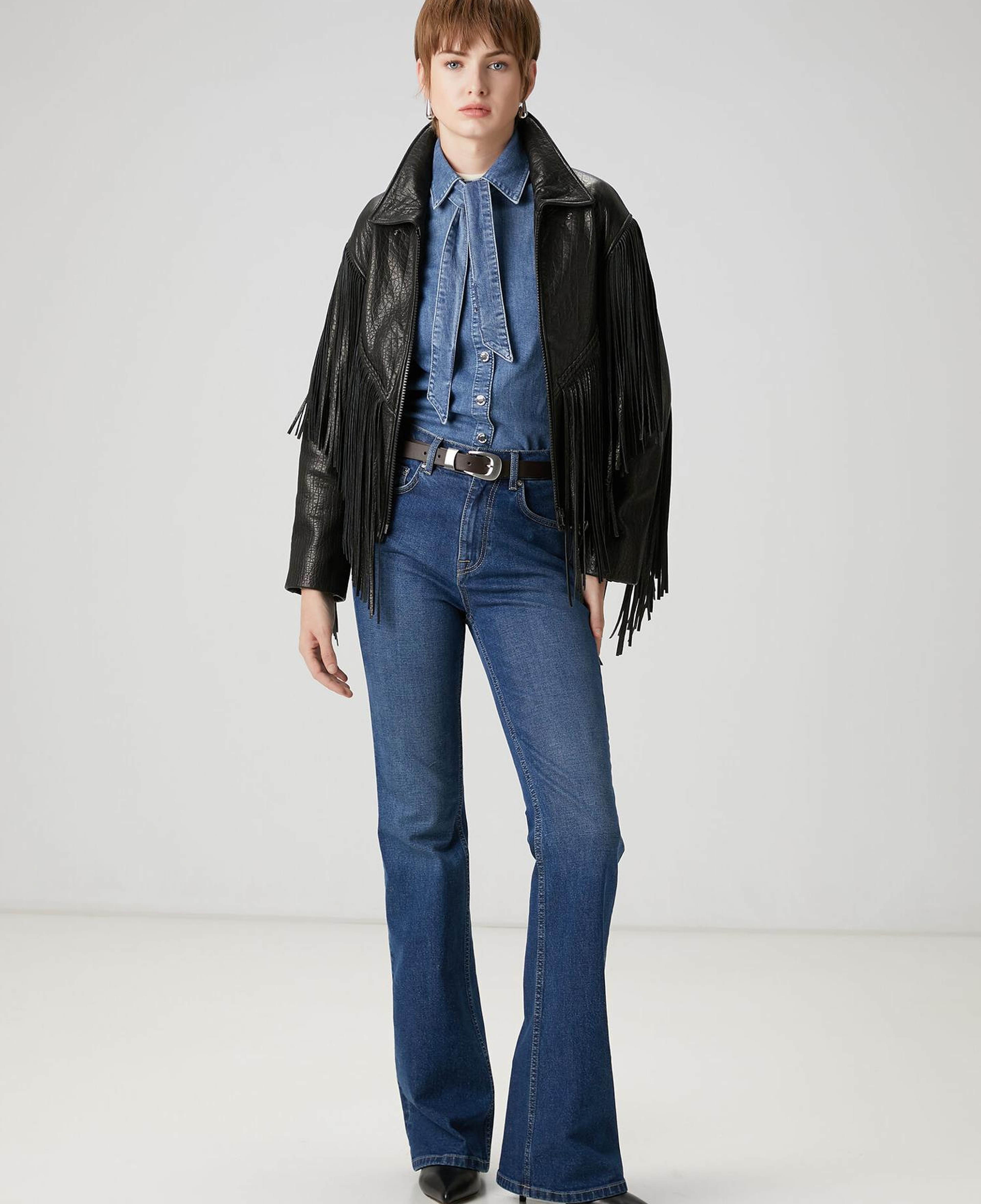 Beymen Club Kadın Mavi Taşlı Slouchy Jean Pantolon