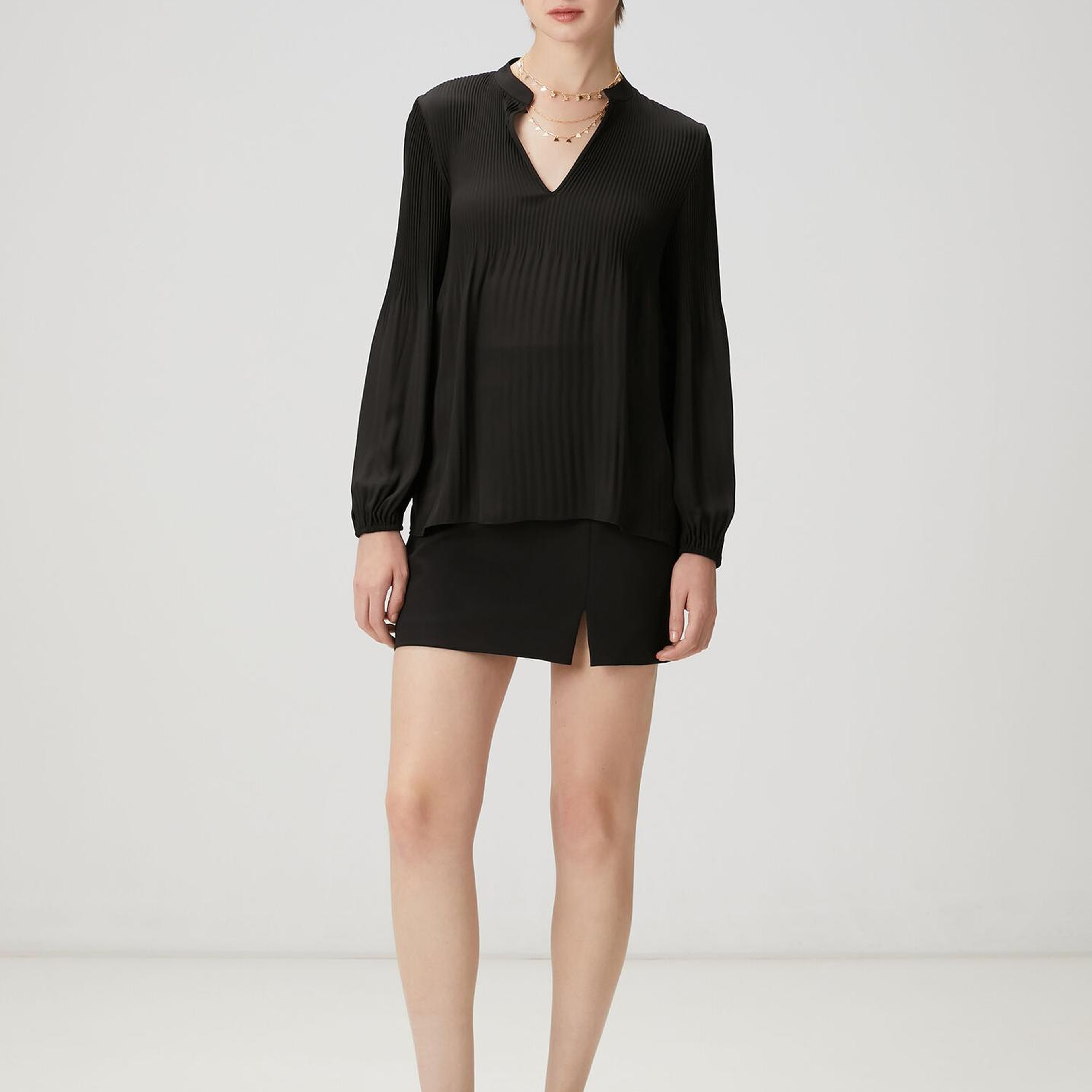 Beymen Club Kadın Siyah Pliseli Şifon Bluz