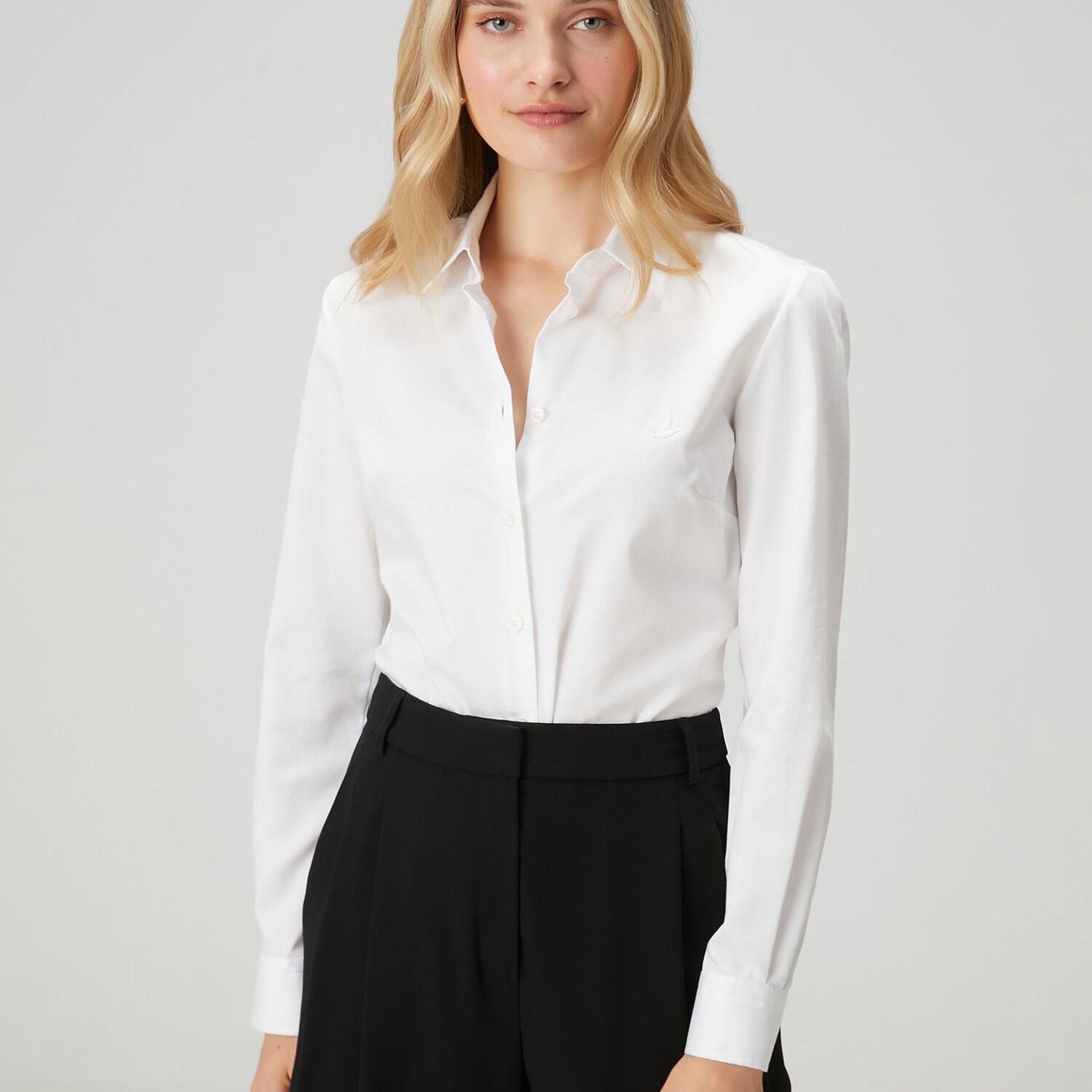 Beymen Club Kadın Slim Fit Non-Iron Kırık Beyaz Gömlek