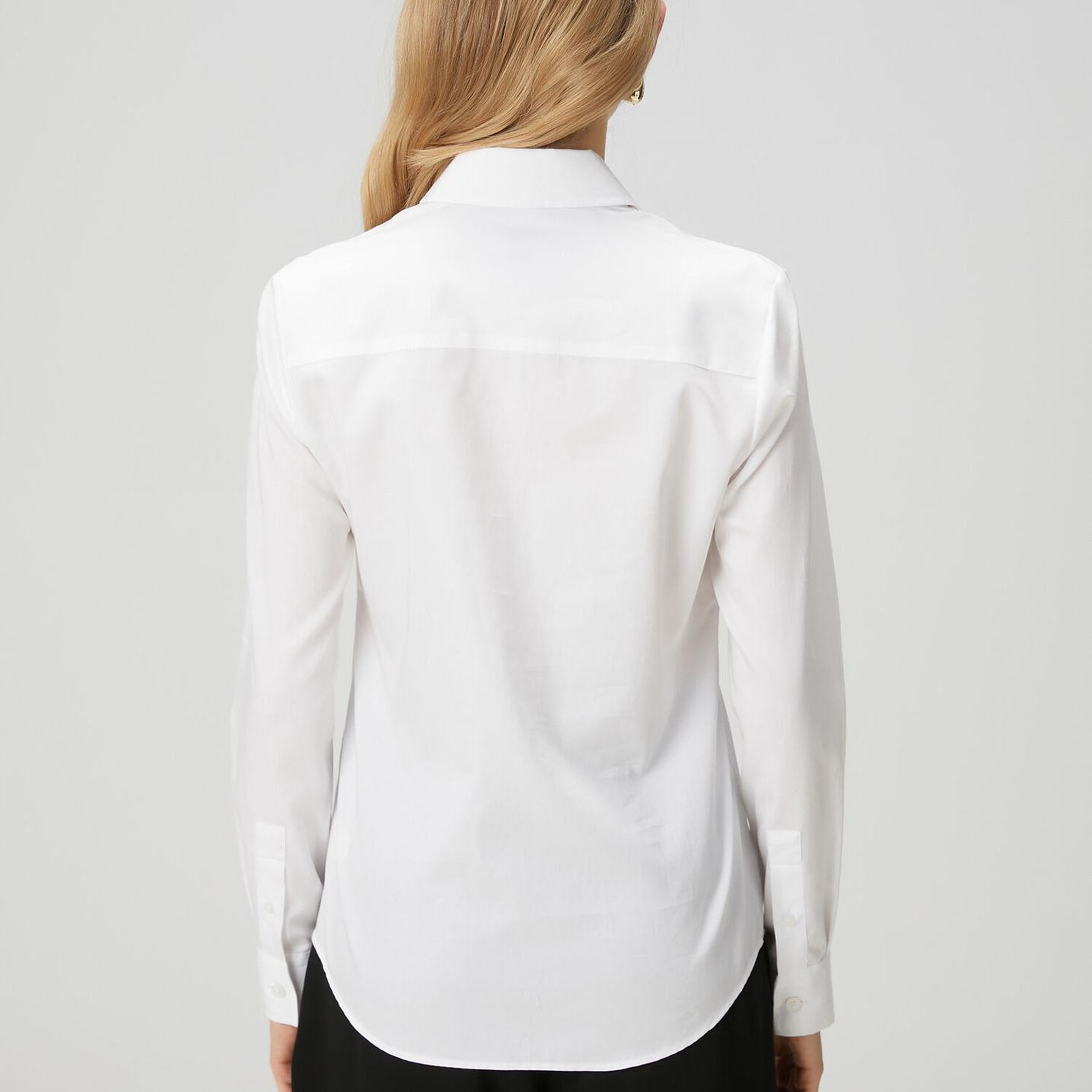 Beymen Club Kadın Slim Fit Non-Iron Kırık Beyaz Gömlek