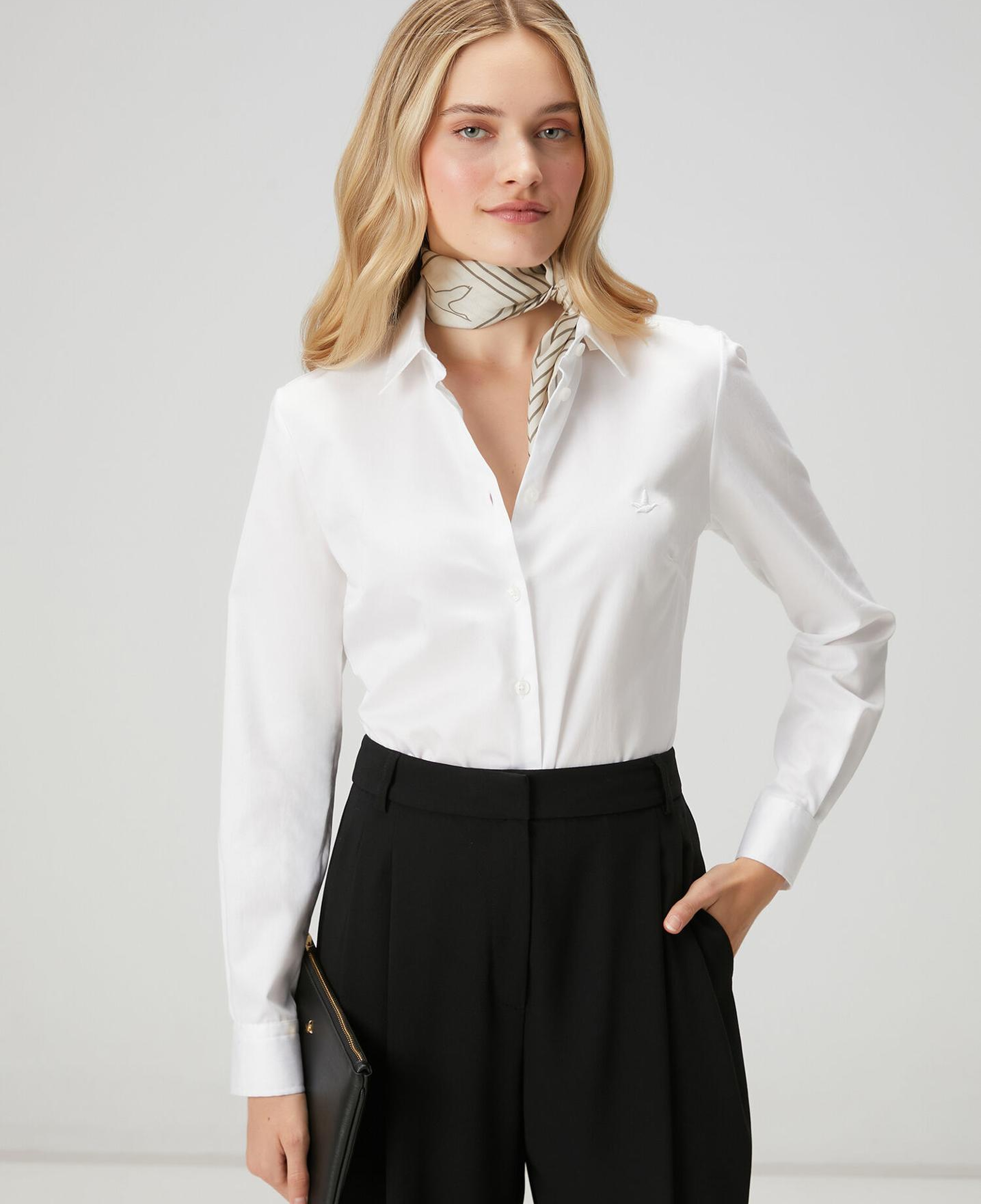 Beymen Club Kadın Slim Fit Non-Iron Kırık Beyaz Gömlek