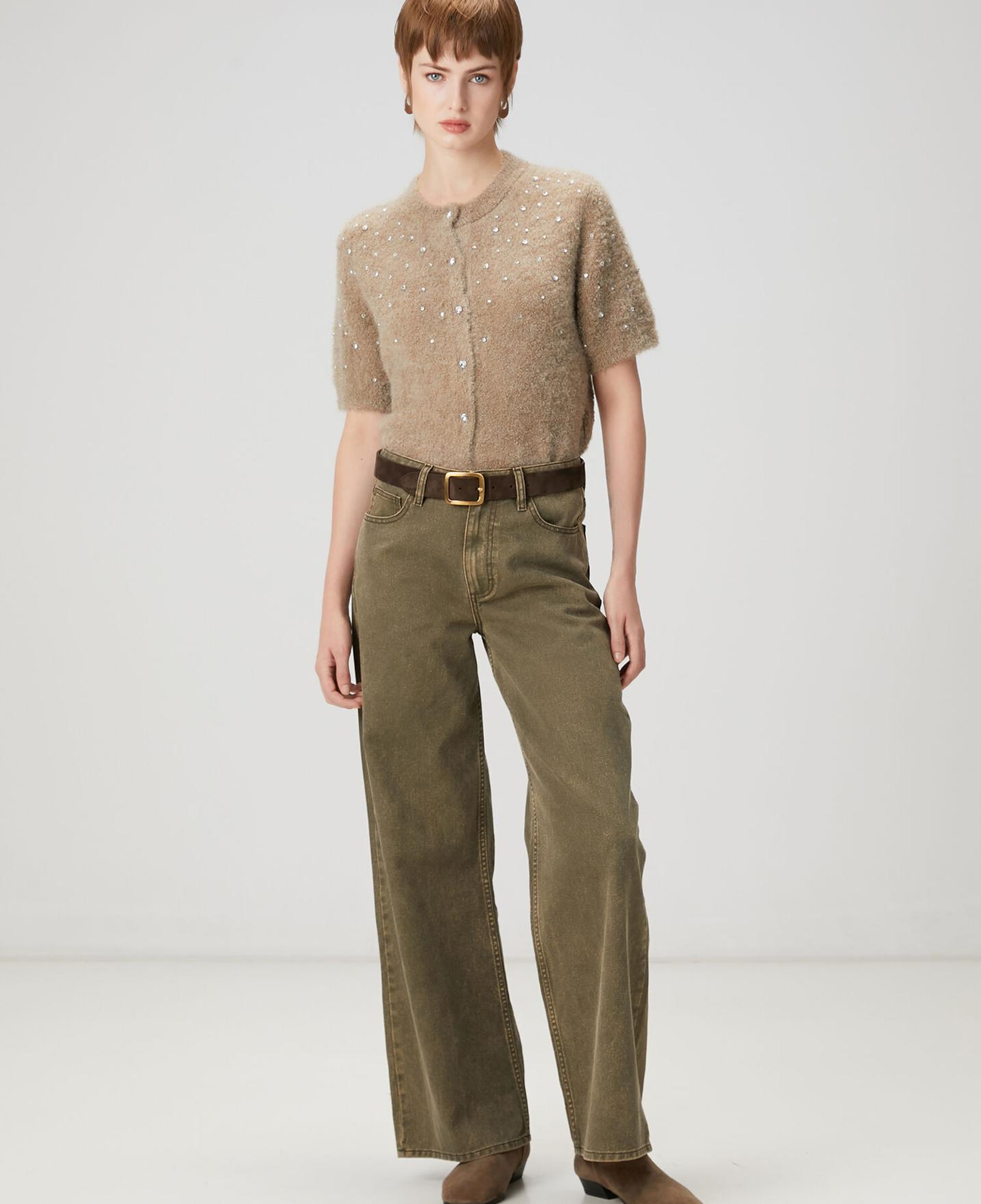 Beymen Club Kadın Vizon Serpme Taşlı Hırka