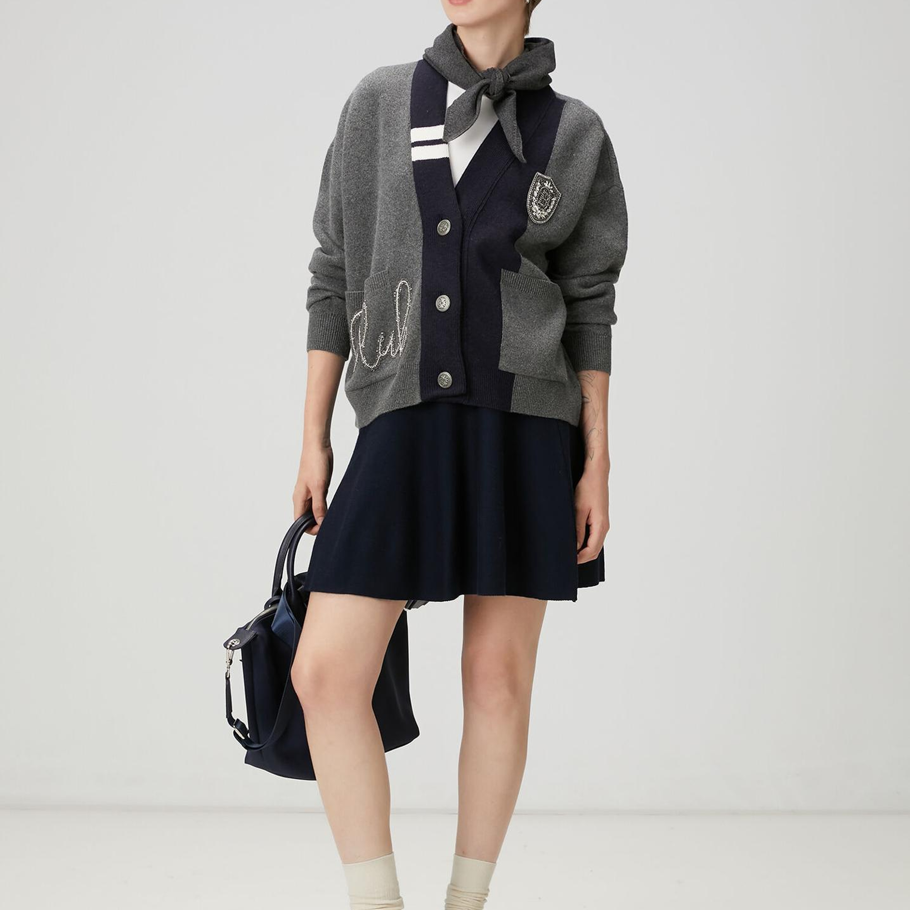 Beymen Club Kadın Lacivert Mini Triko Etek