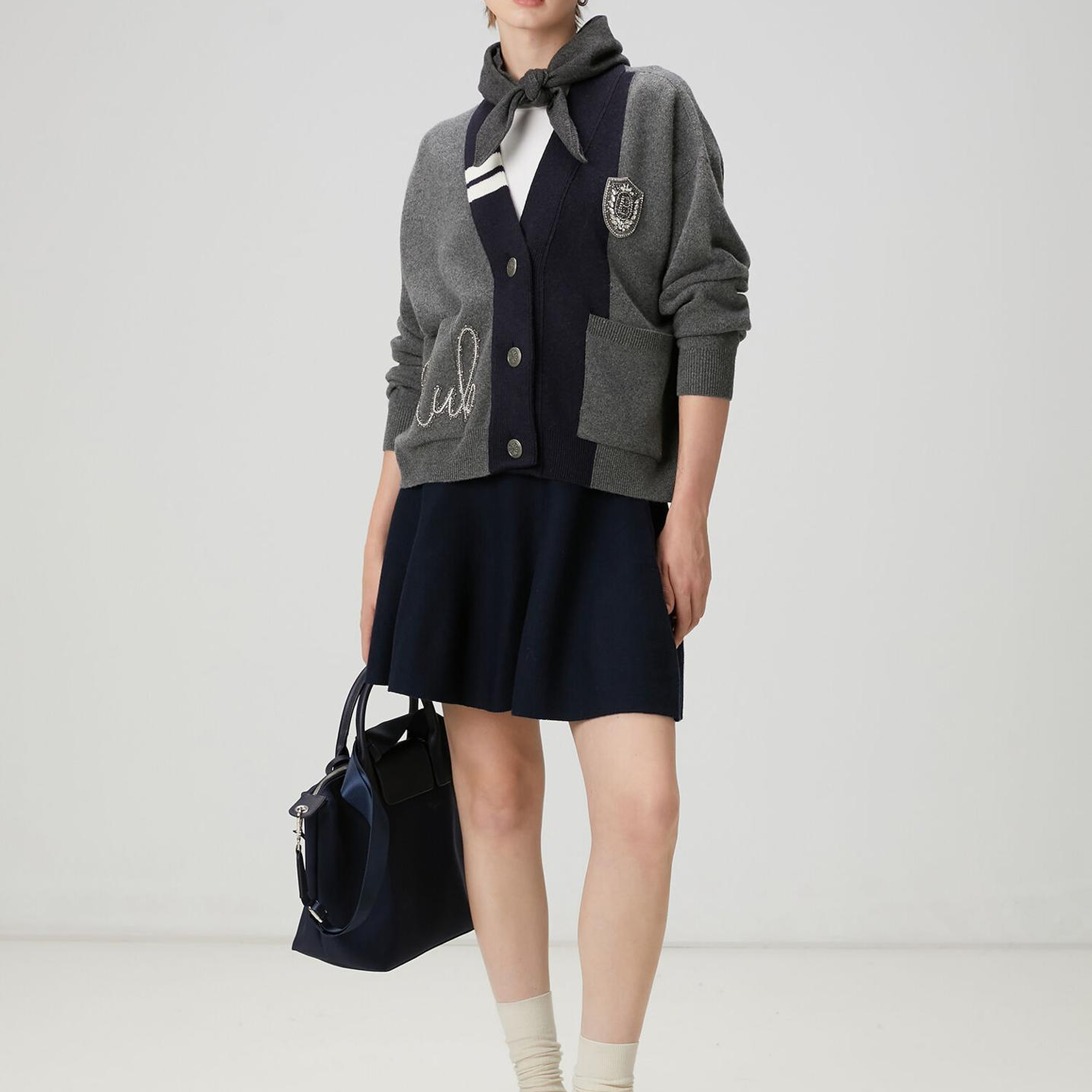 Beymen Club Kadın Lacivert Mini Triko Etek