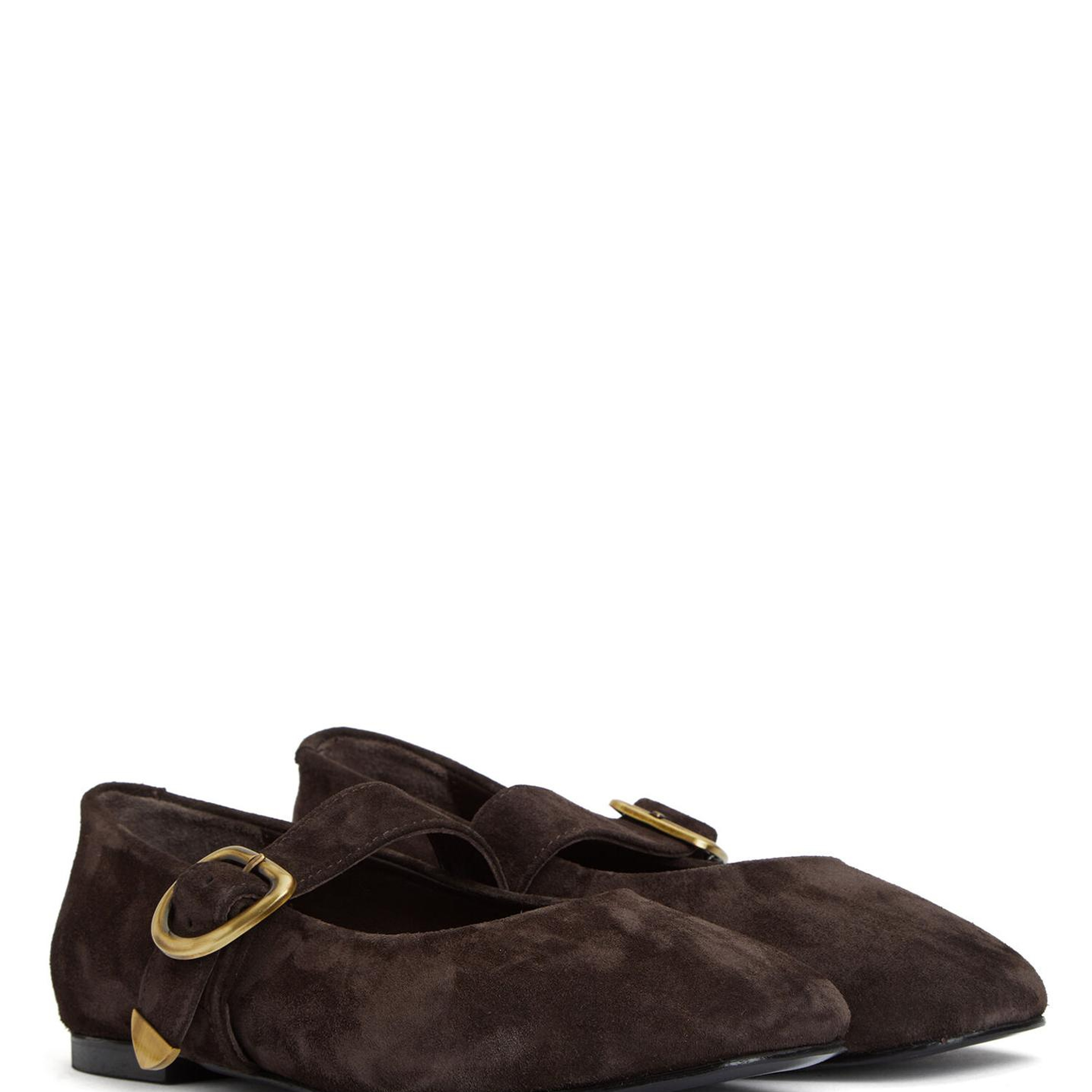 Beymen Club Kadın Kahverengi Antik Tokalı Süet Babet