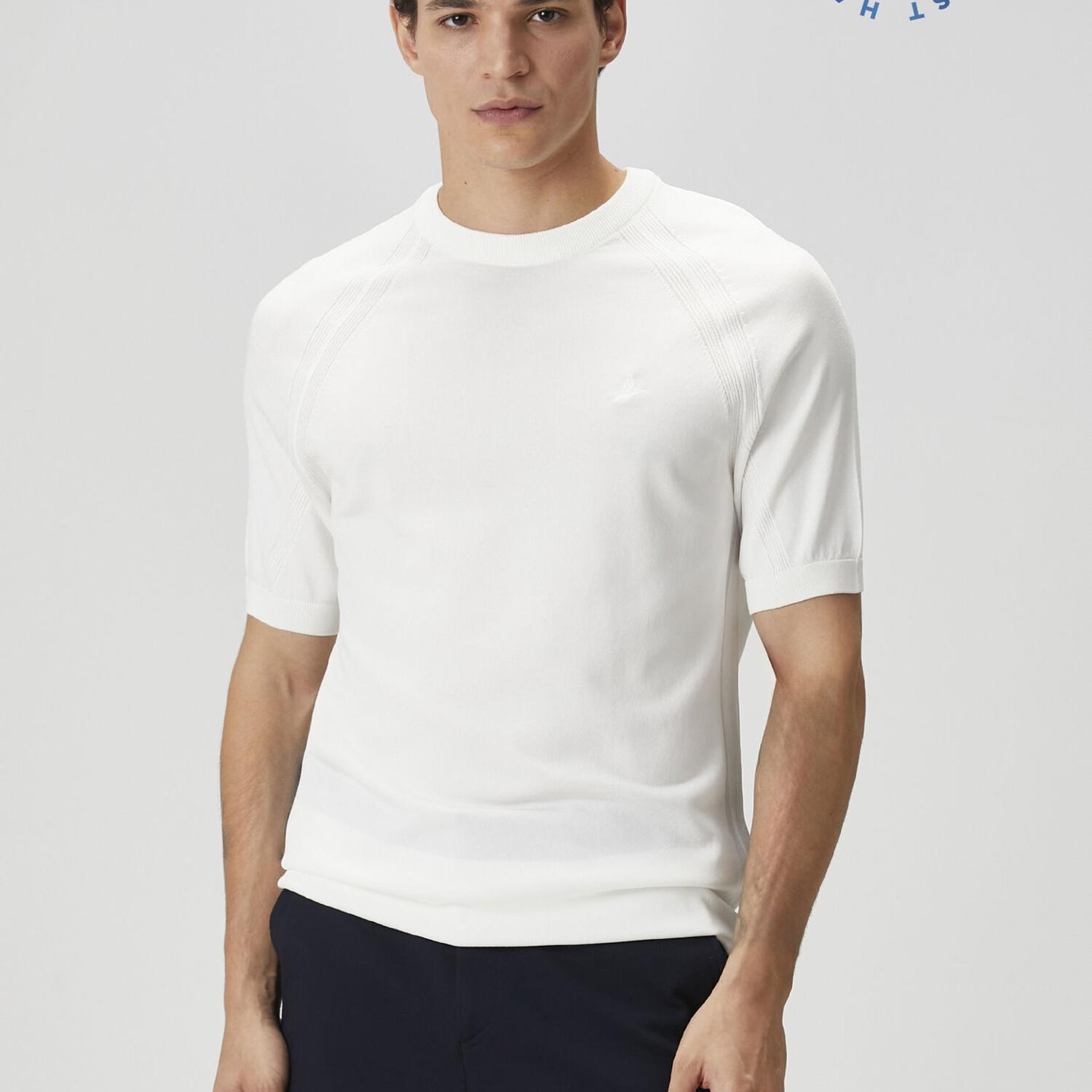 Beymen Club Erkek Kırık Beyaz Kısa Kollu Kazak