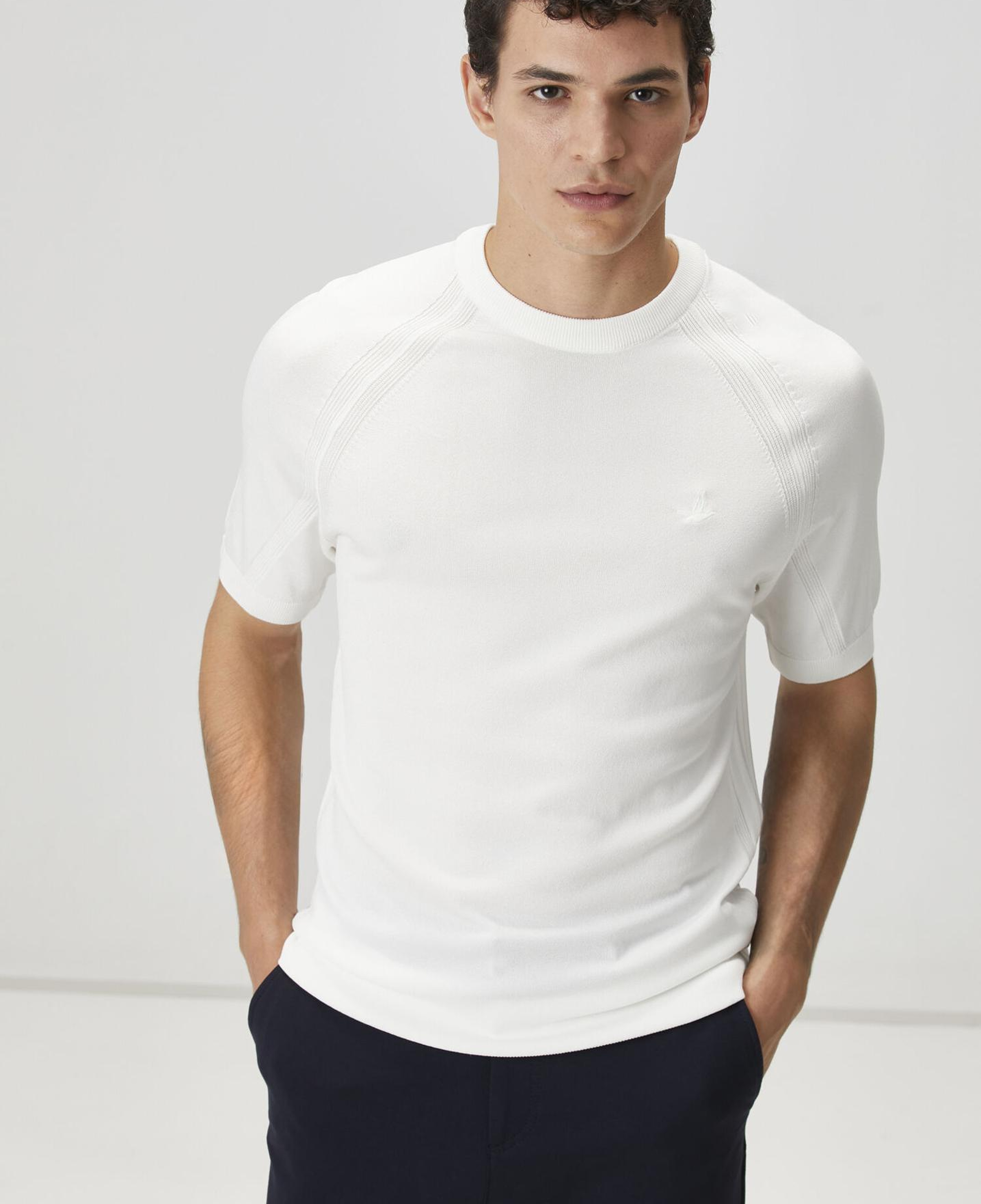 Beymen Club Erkek Kırık Beyaz Kısa Kollu Kazak