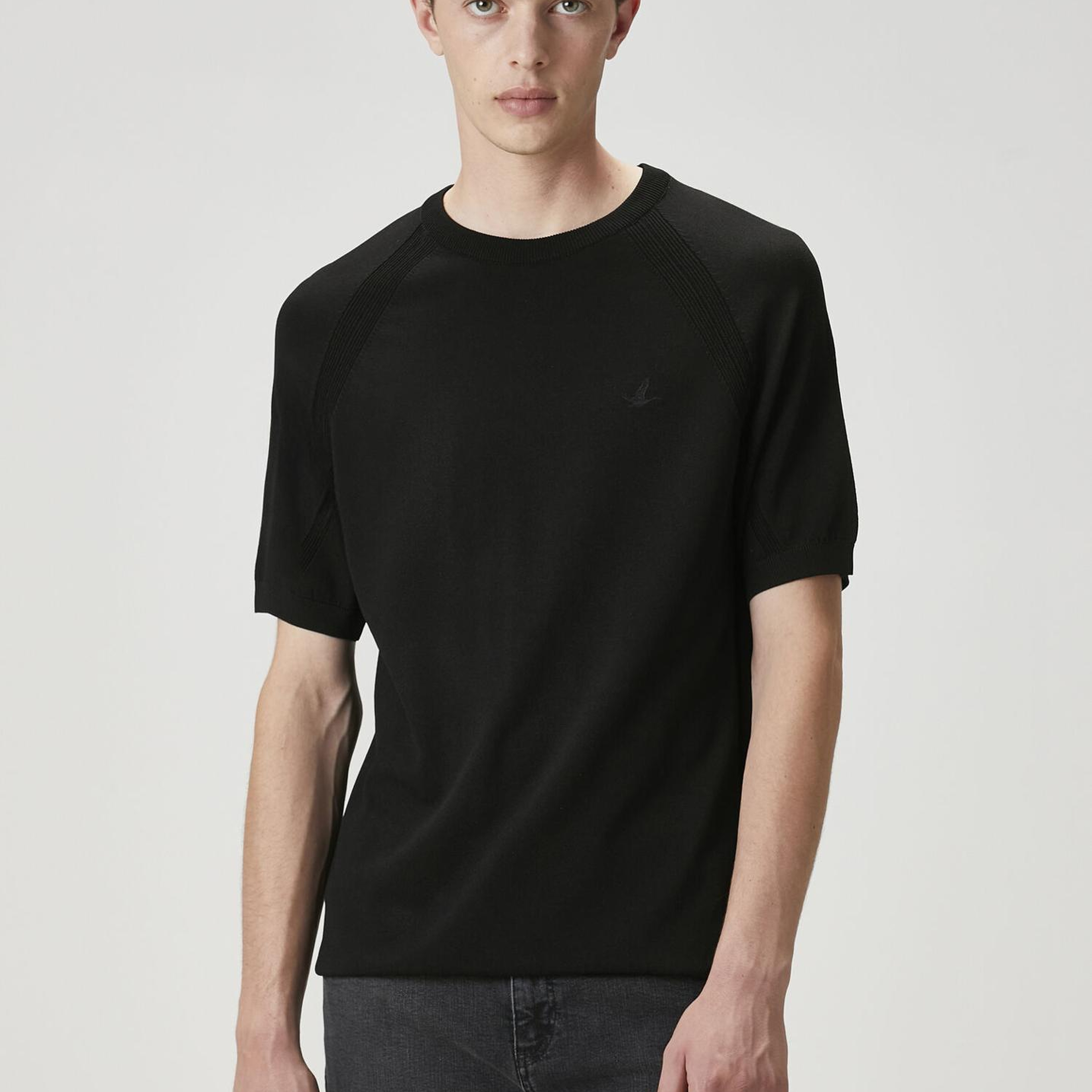 Beymen Club Erkek Siyah Kısa Kollu Kazak