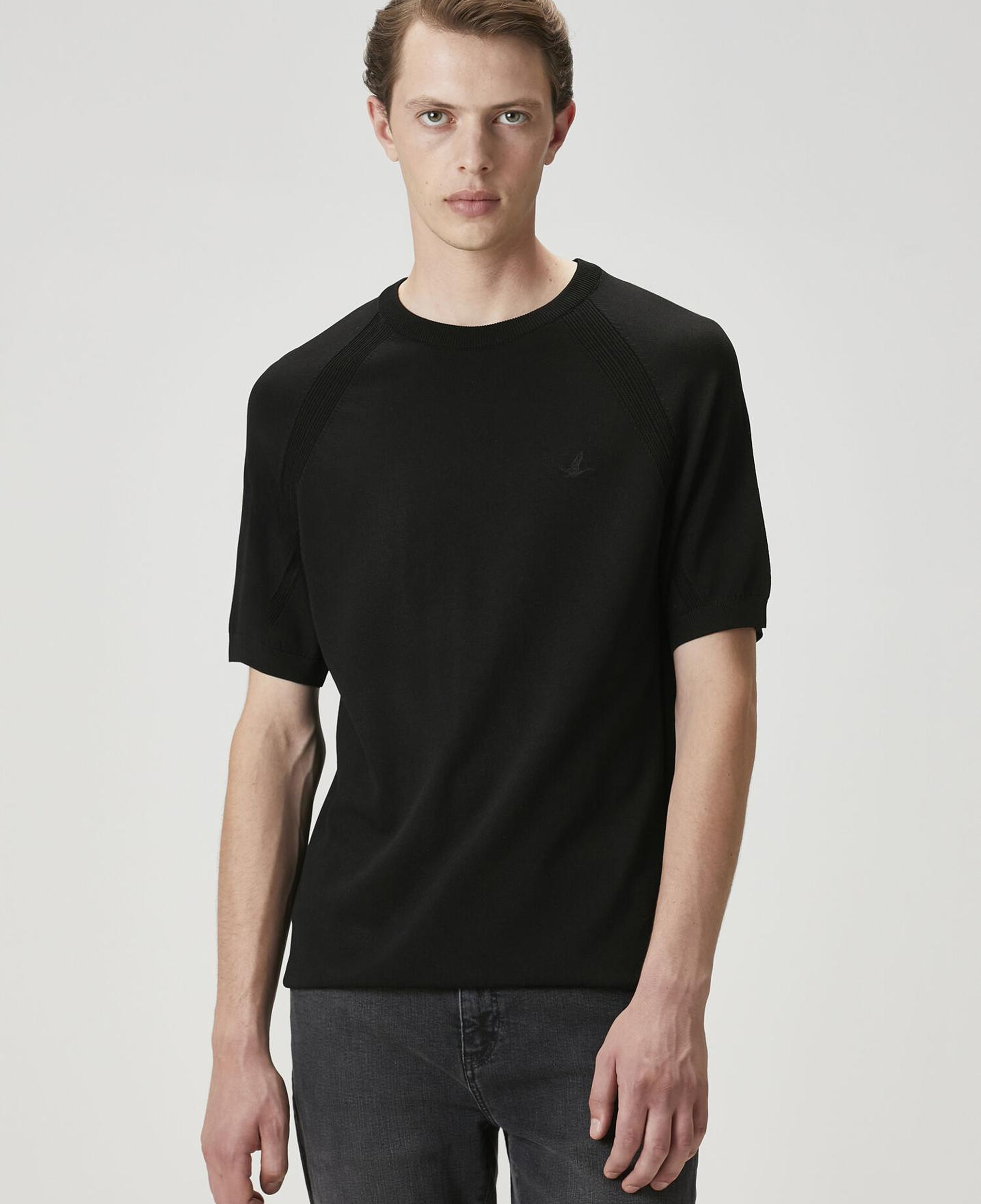 Beymen Club Erkek Siyah Kısa Kollu Kazak