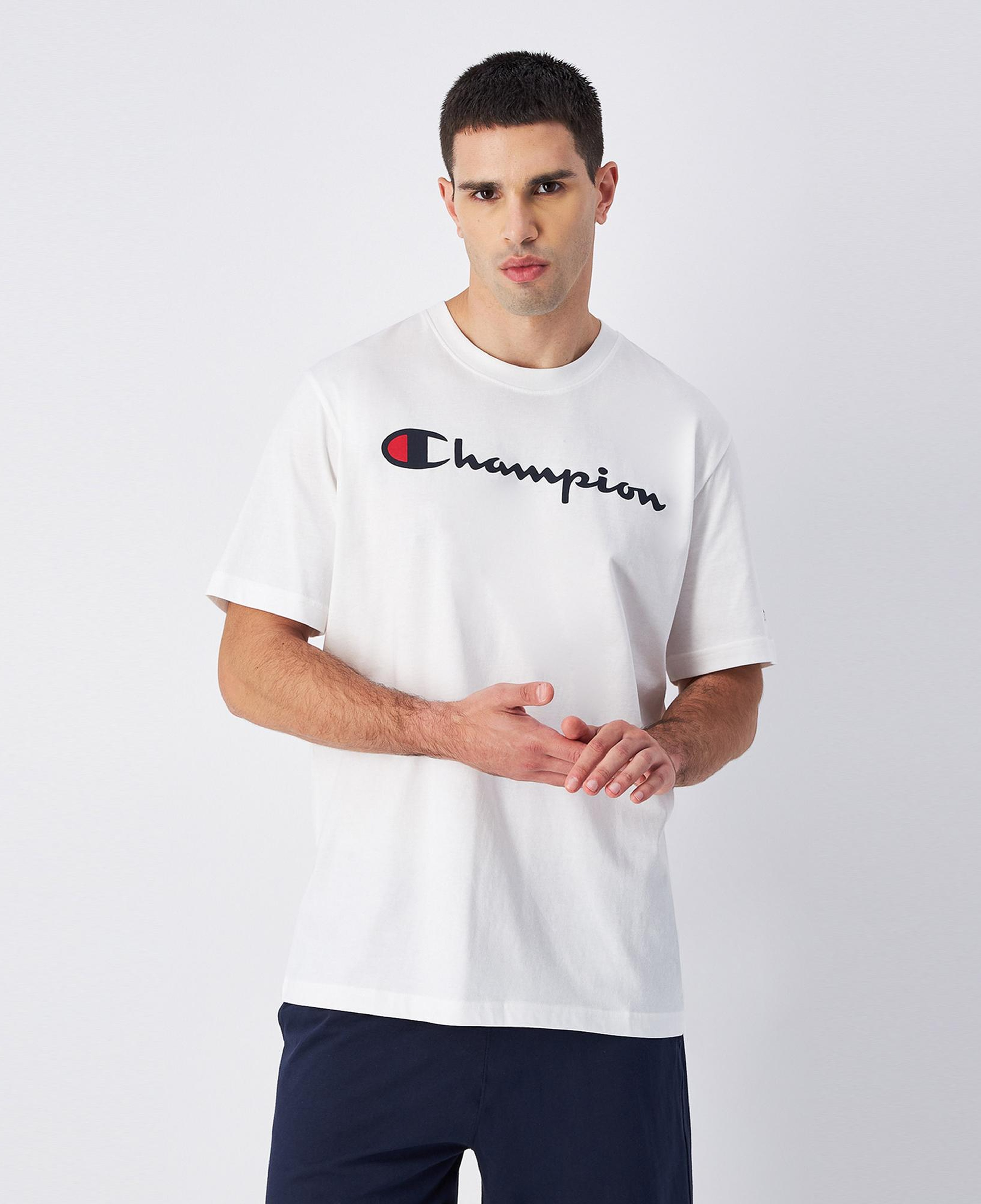 Champion Big Logo Cotton Jersey Erkek Renkli T-Shirt