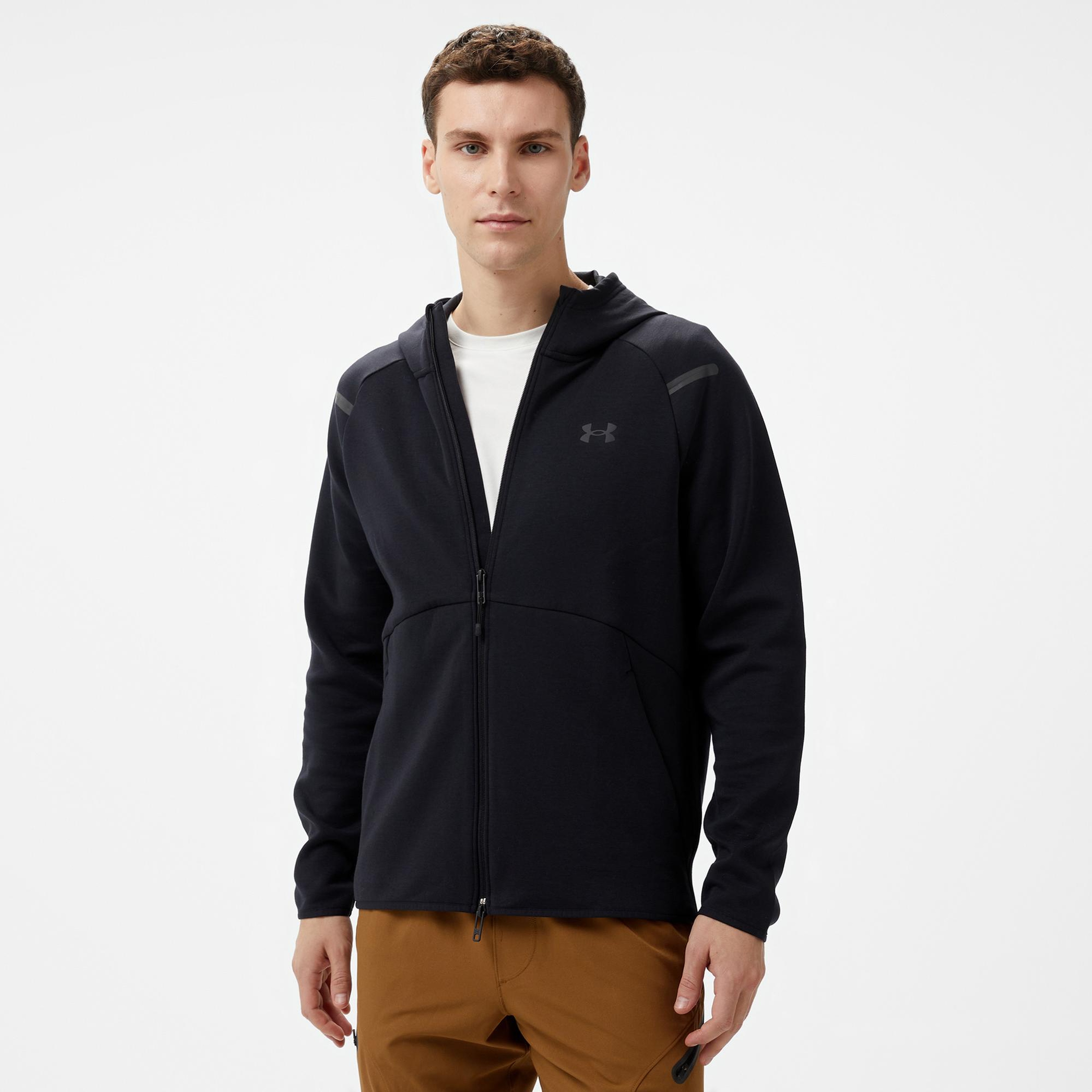 Under Armour Unstoppable Flc Fz Hd Eu Erkek Siyah Sweatshirt