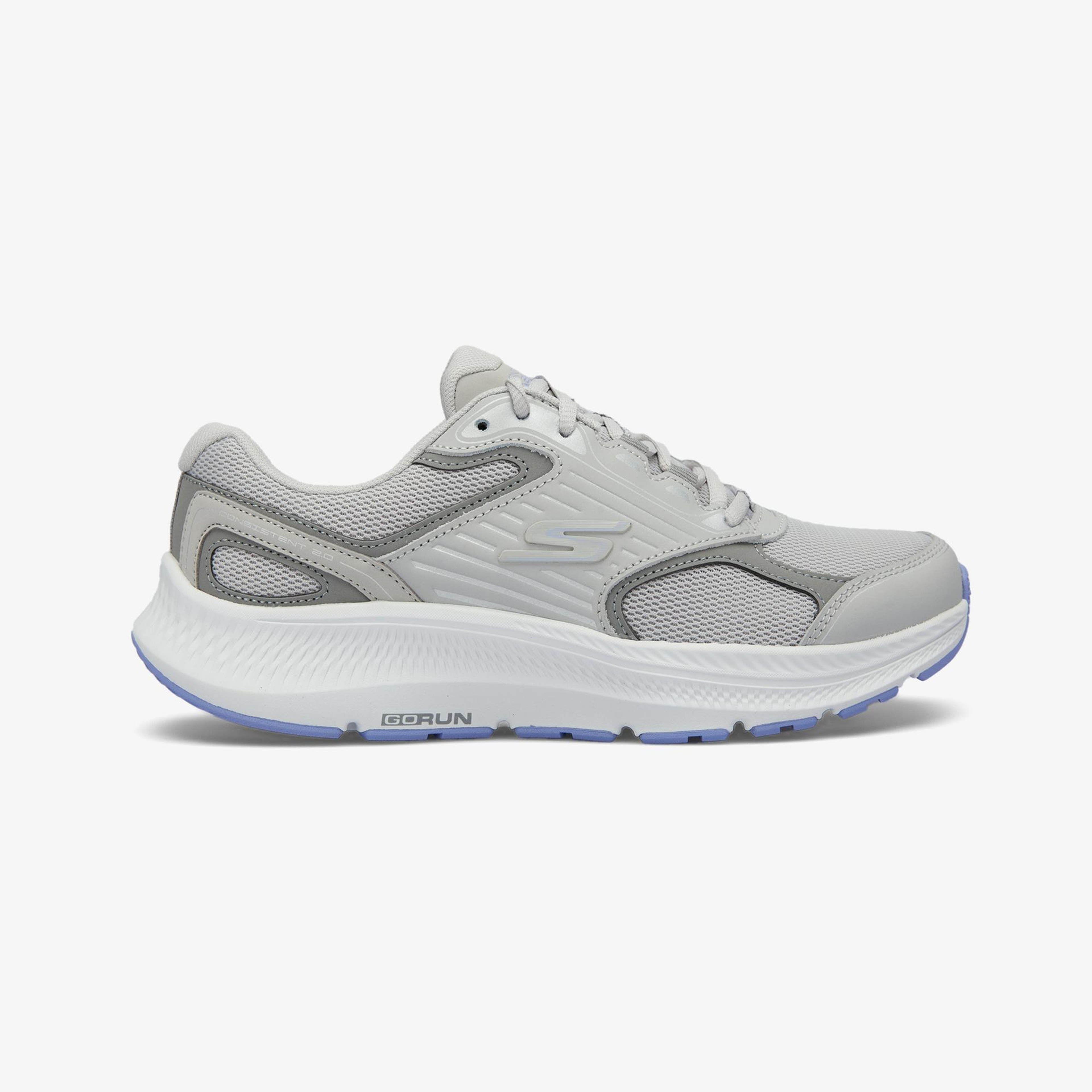 Skechers Go Run Consistent Kadın Gri/Mor Spor Ayakkabı