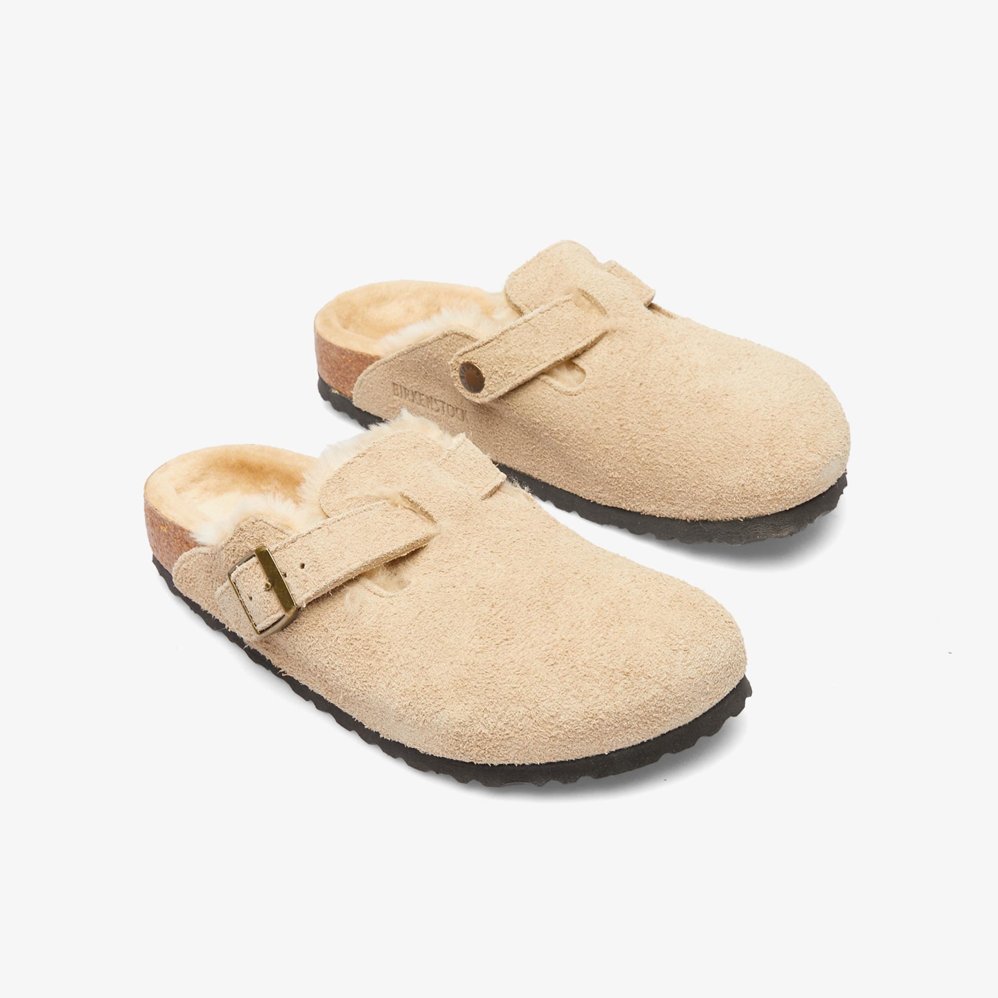 Birkenstock Boston Vl Shearling Unisex Kahverengi Terlik
