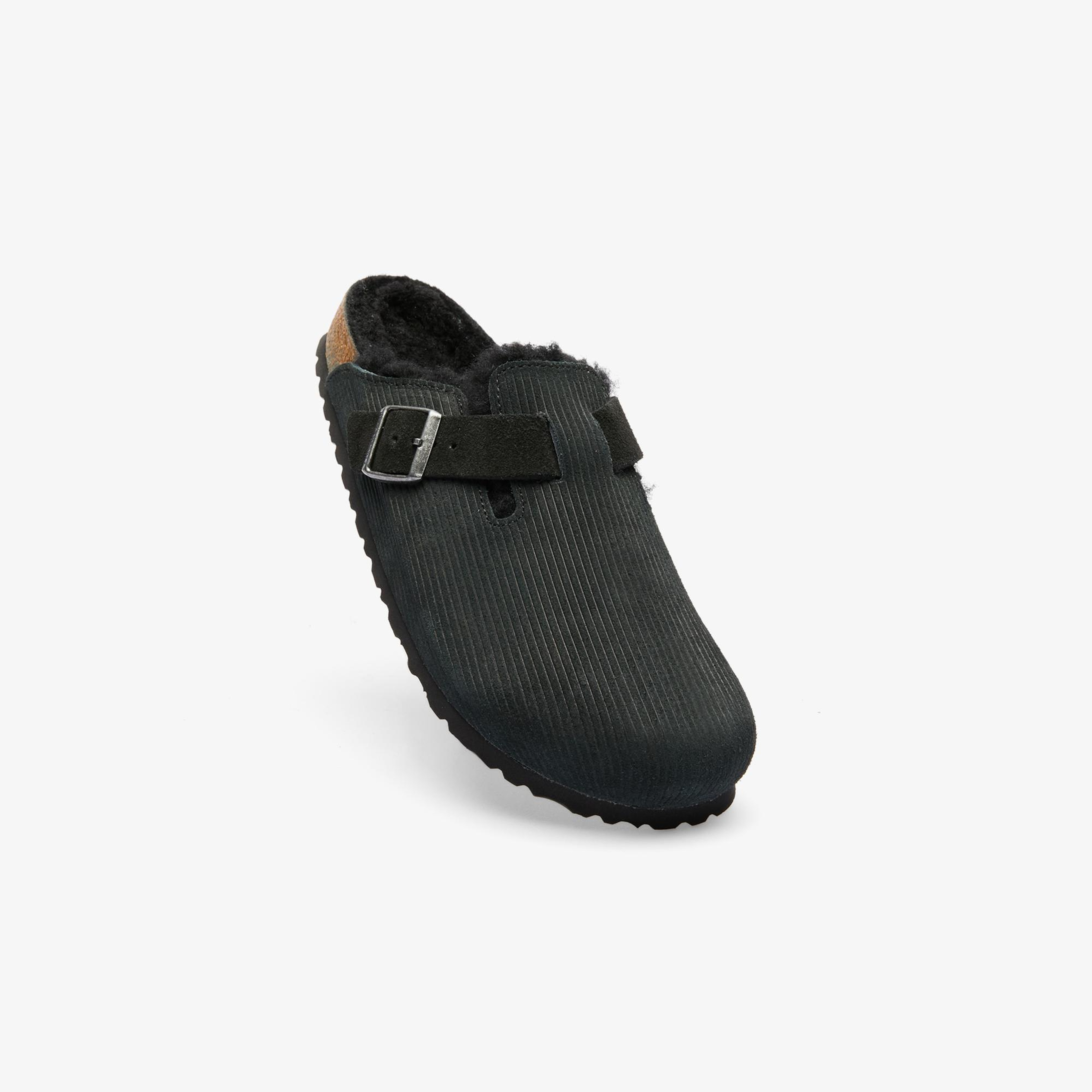 Birkenstock Boston Teddy Vl Gepragt Erkek Siyah Terlik