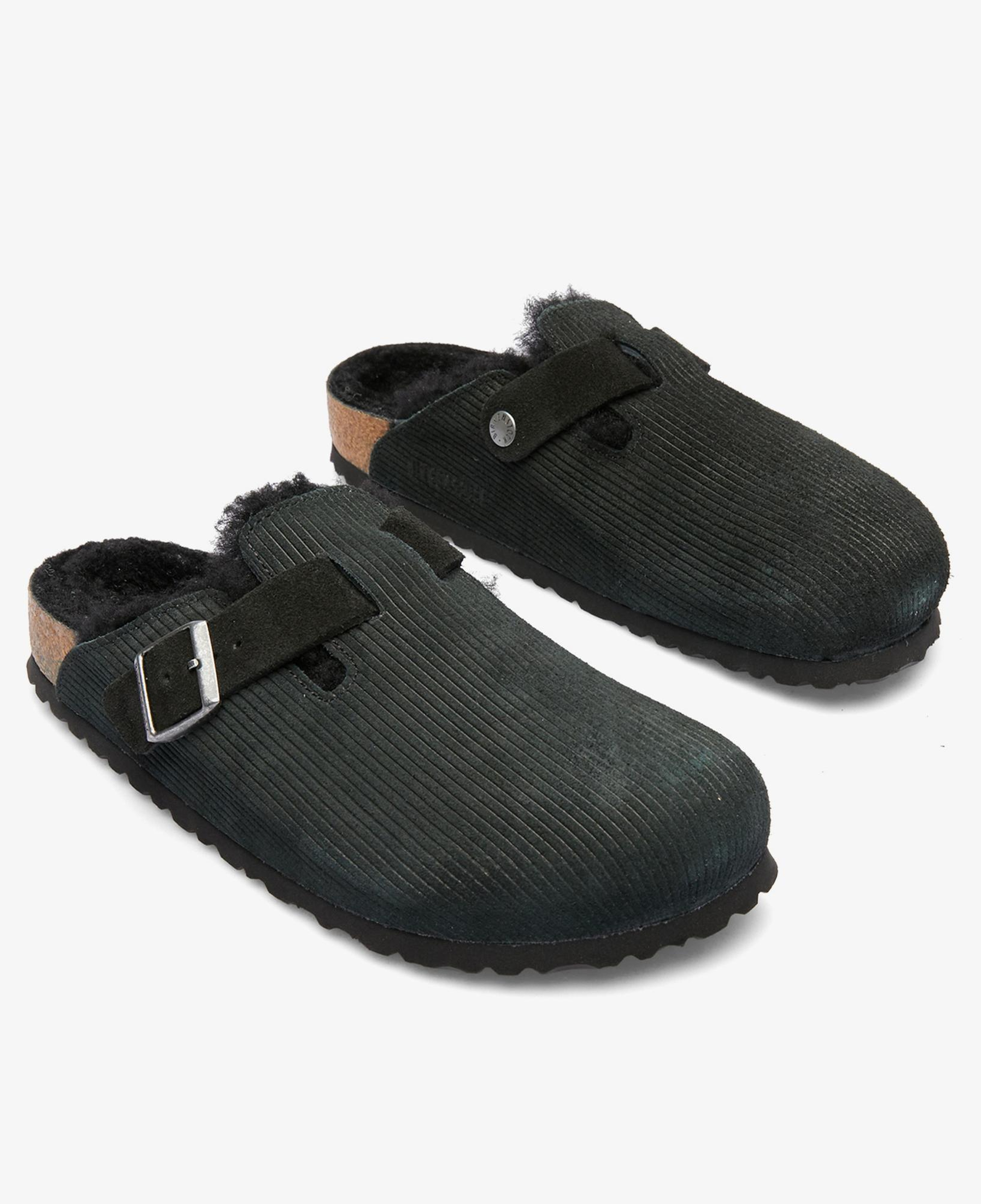 Birkenstock Boston Teddy Vl Gepragt Erkek Siyah Terlik