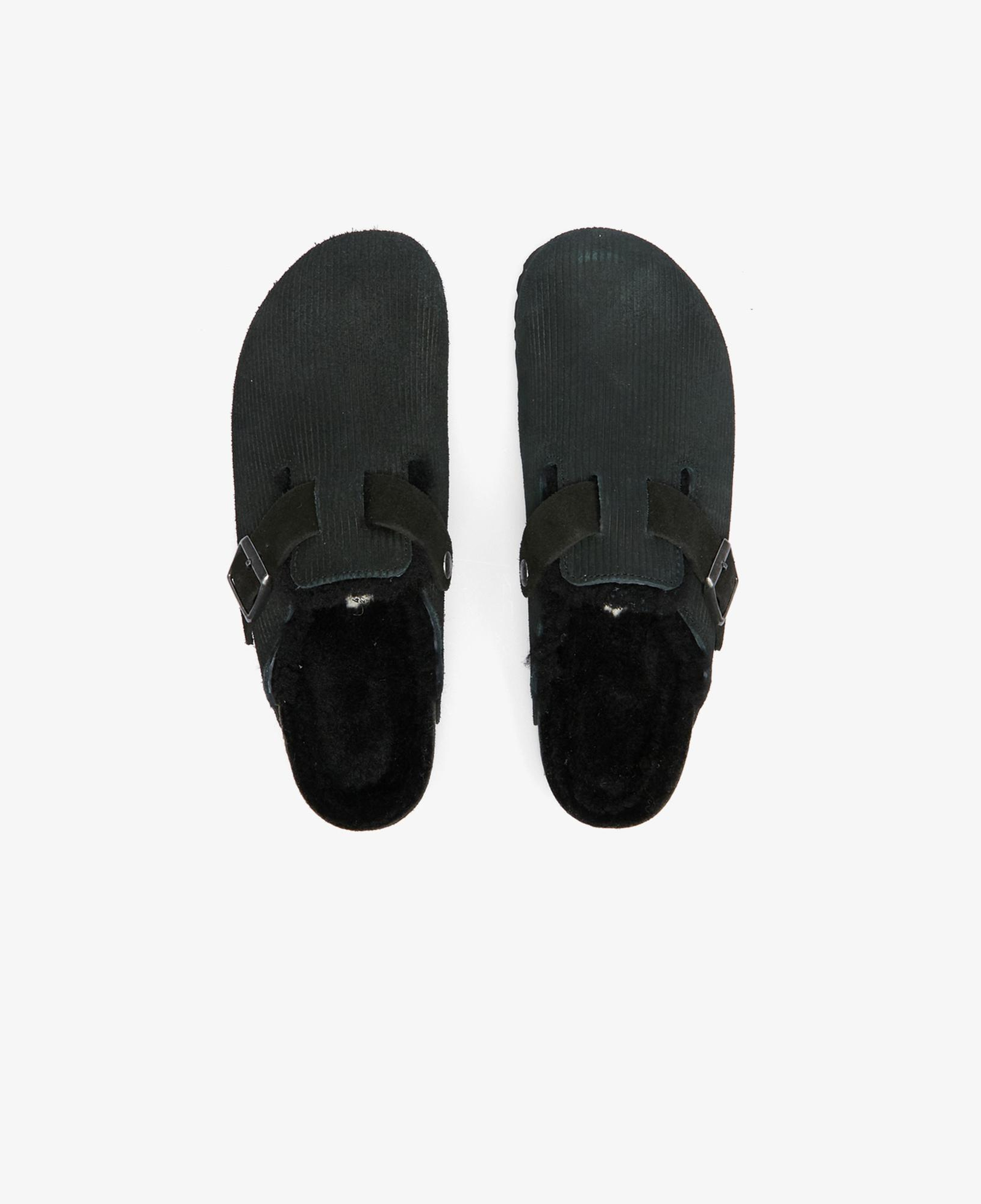 Birkenstock Boston Teddy Vl Gepragt Erkek Siyah Terlik