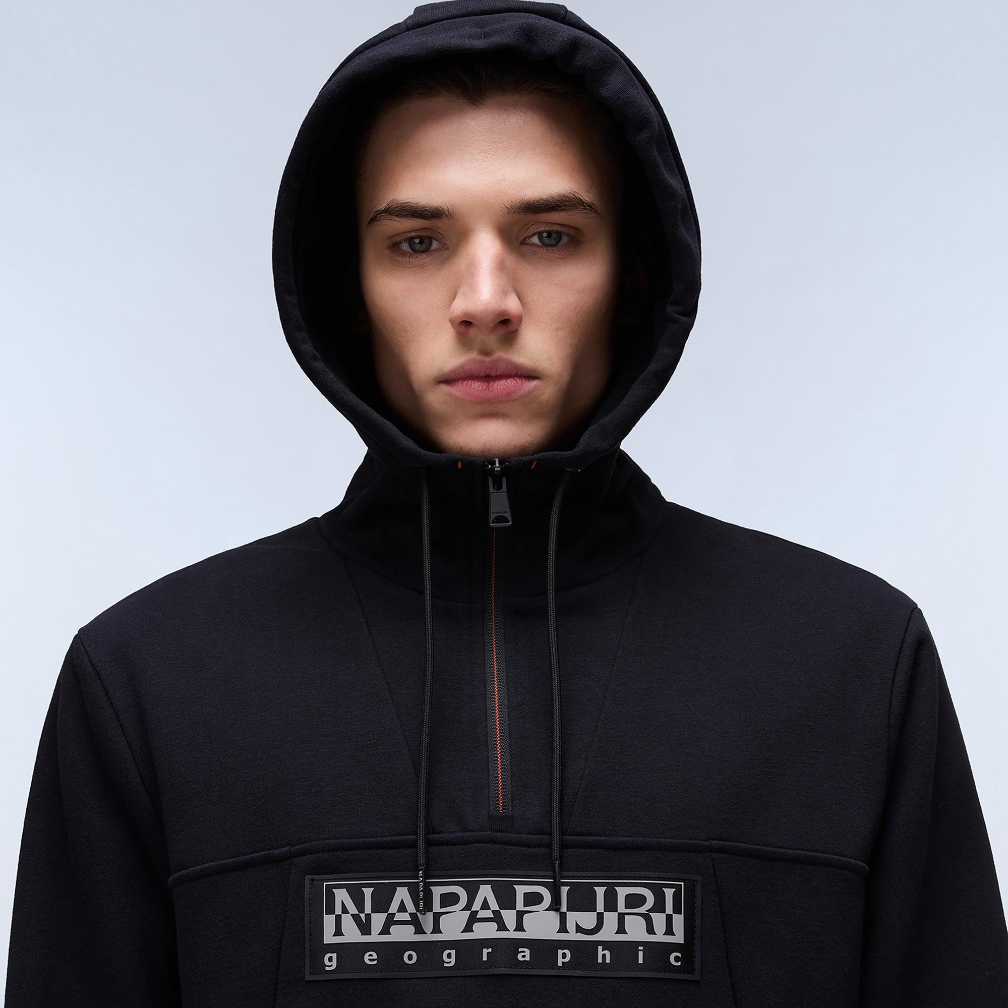Napapijri Burgee Hzh 2.0 Erkek Siyah Sweatshirt